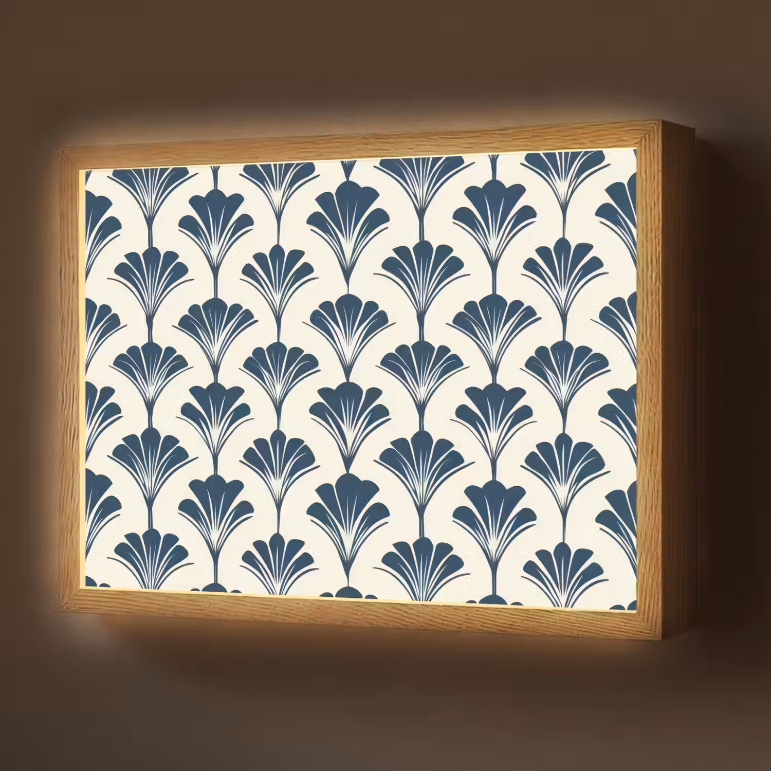 Klassiek - Motief - Blauw Light Box met batterij (Wandlamp) middel 907 -z3d_website