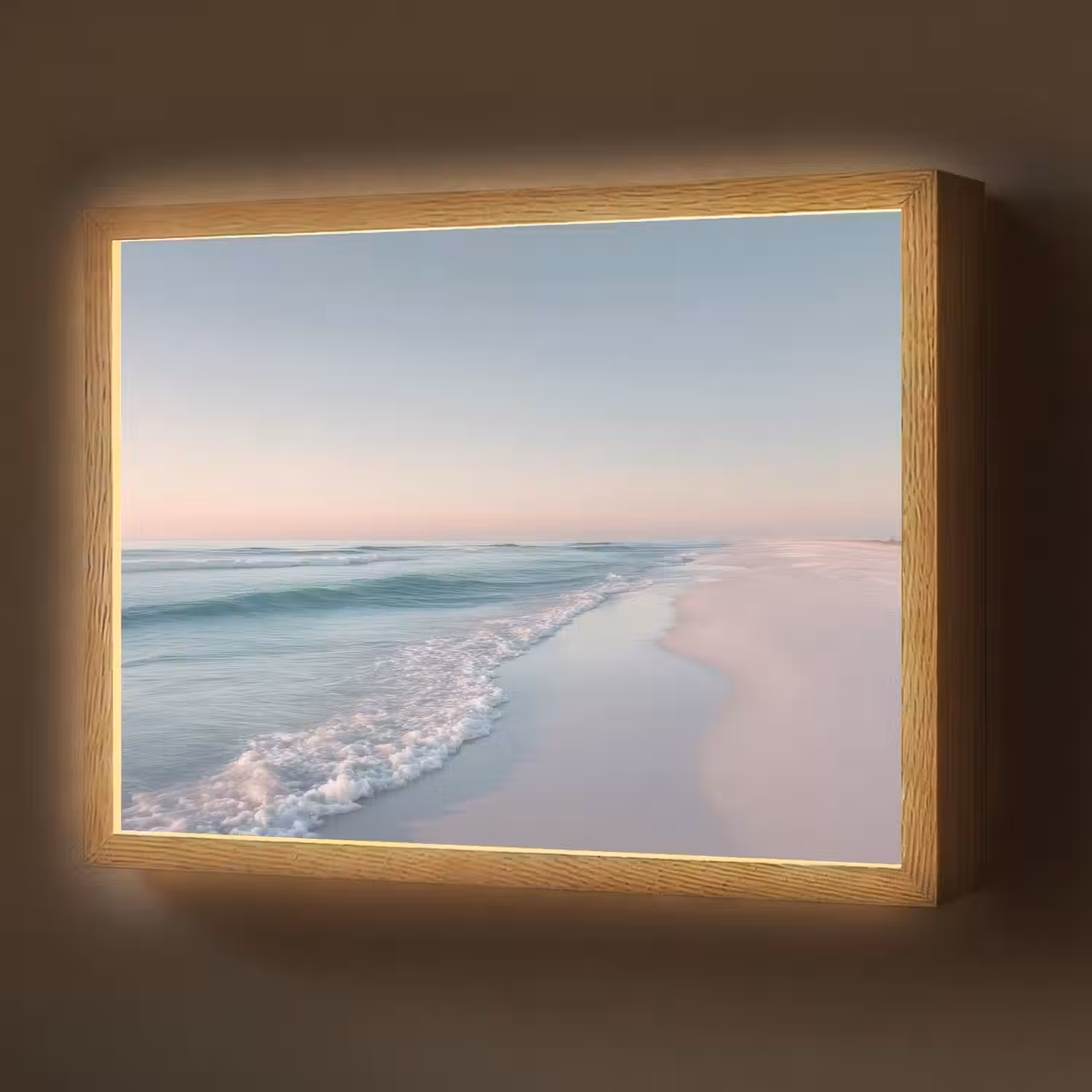 Kustlijn - Pastel - water Light Box met batterij (Wandlamp) middel -z3d_website