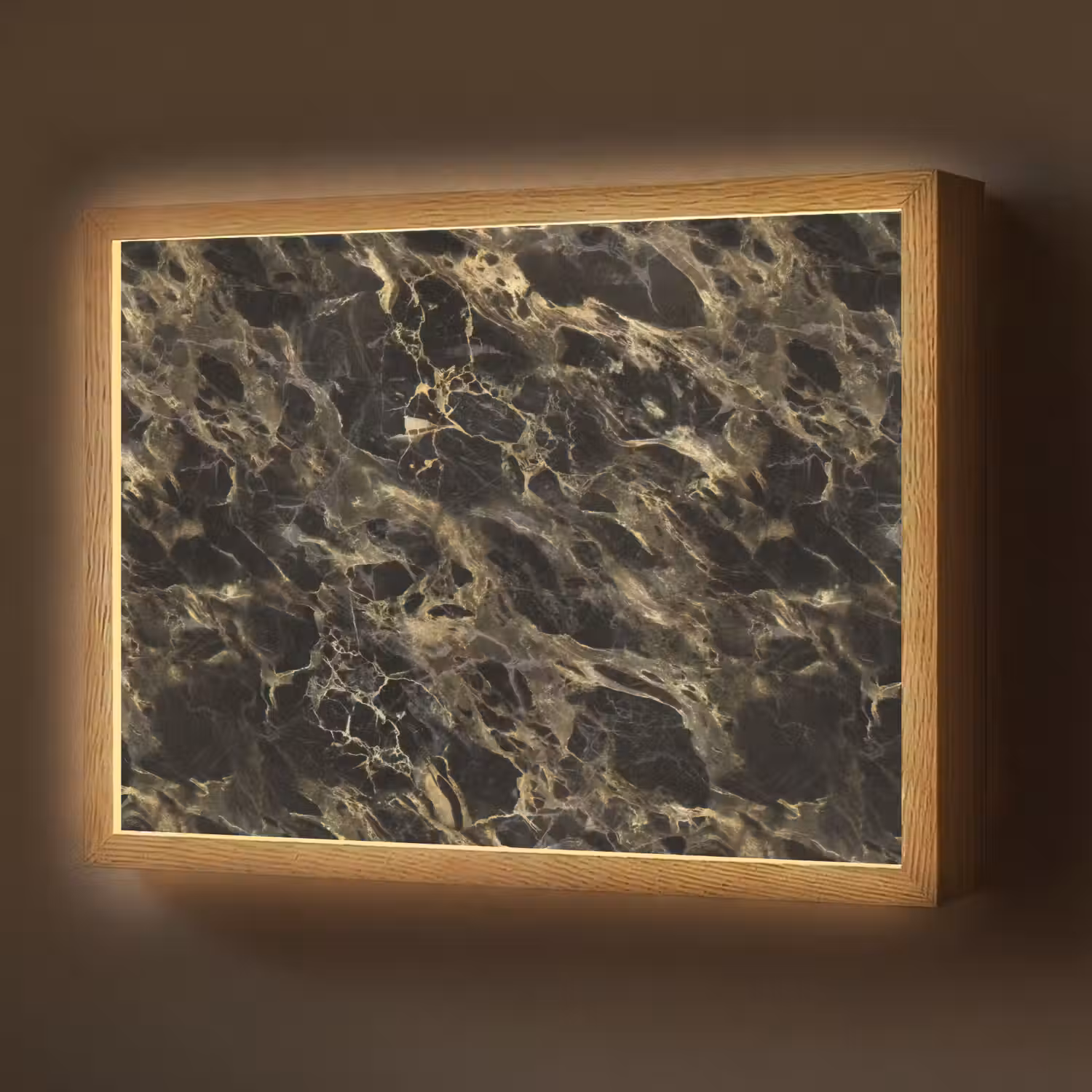 Kristal - Goud - Zwart - Marmer Light Box met batterij (Wandlamp) middel 907 -z3d_website