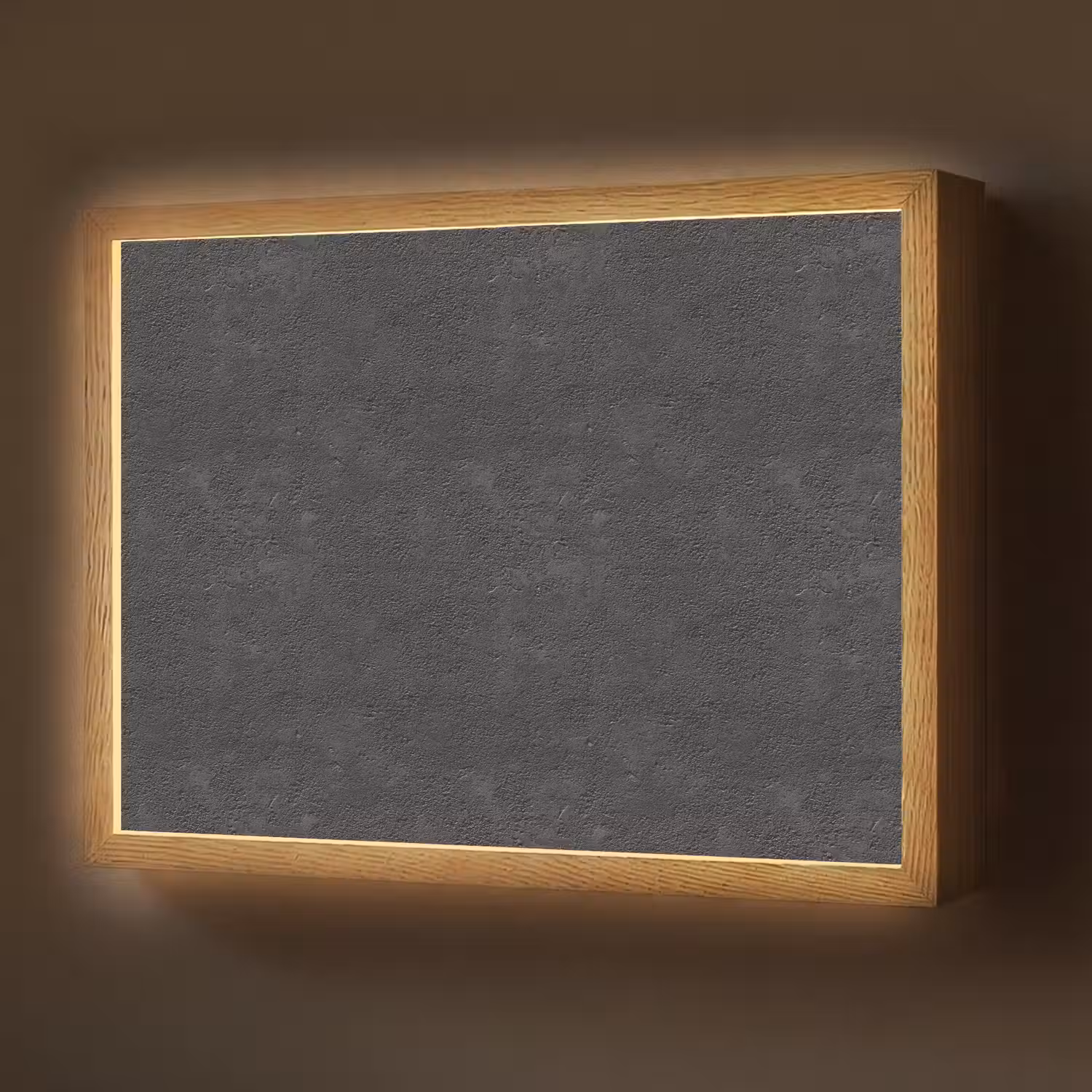 Donkergrijs - Asfaltstructuur - Ruw Light Box met batterij (Wandlamp) middel 907 -z3d_website