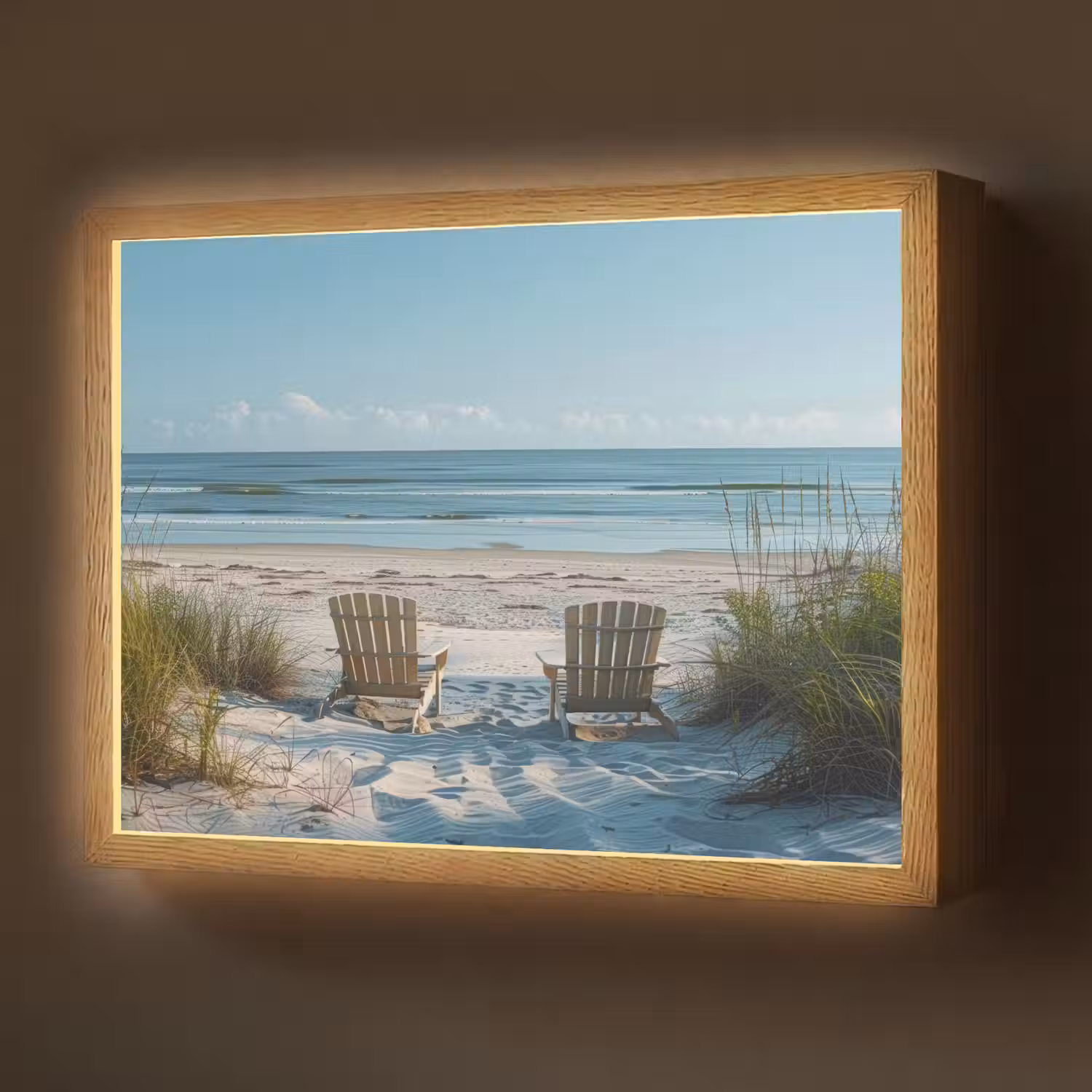 Duinen - Strand - Zee - Zomer Light Box met batterij (Wandlamp) middel -z3d_website