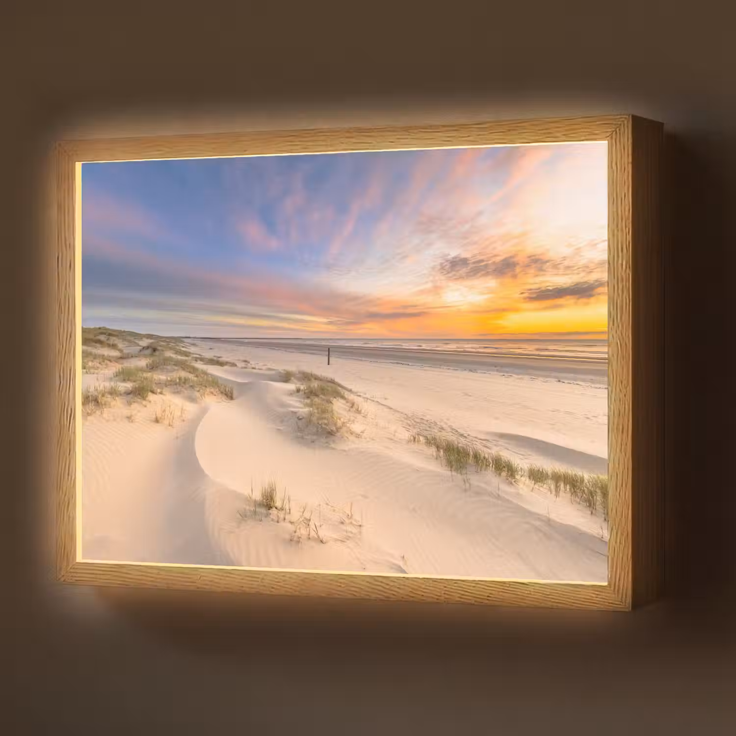 Duinen - Strand - Zonsondergang - Natuur - Zomer Light Box met batterij (Wandlamp) middel -z3d_website
