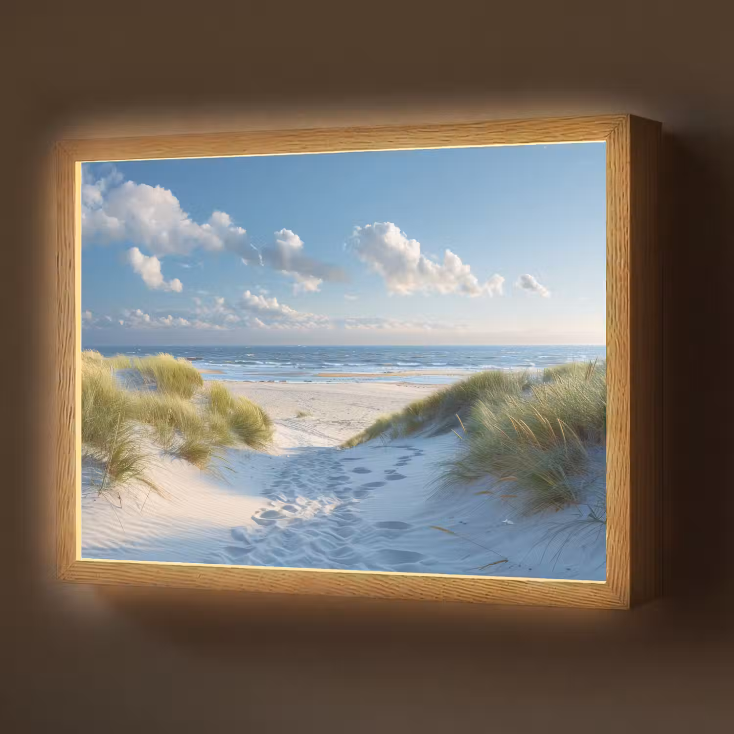 Duinen - Zomer - Zon - Landschap - Zee Light Box met batterij (Wandlamp) middel -z3d_website