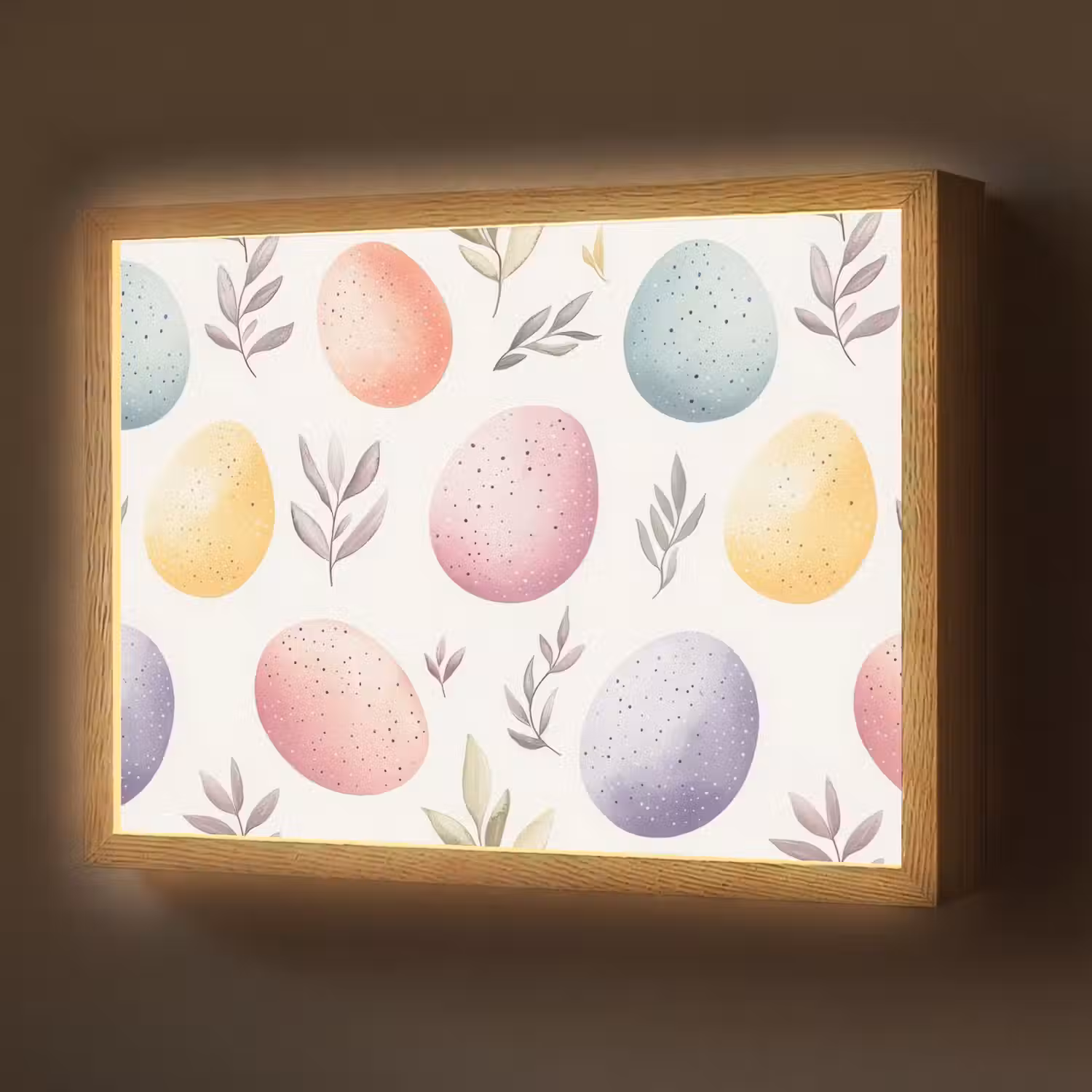Eieren - Kleurrijk - Patroon Light Box met batterij (Wandlamp) middel -z3d_website