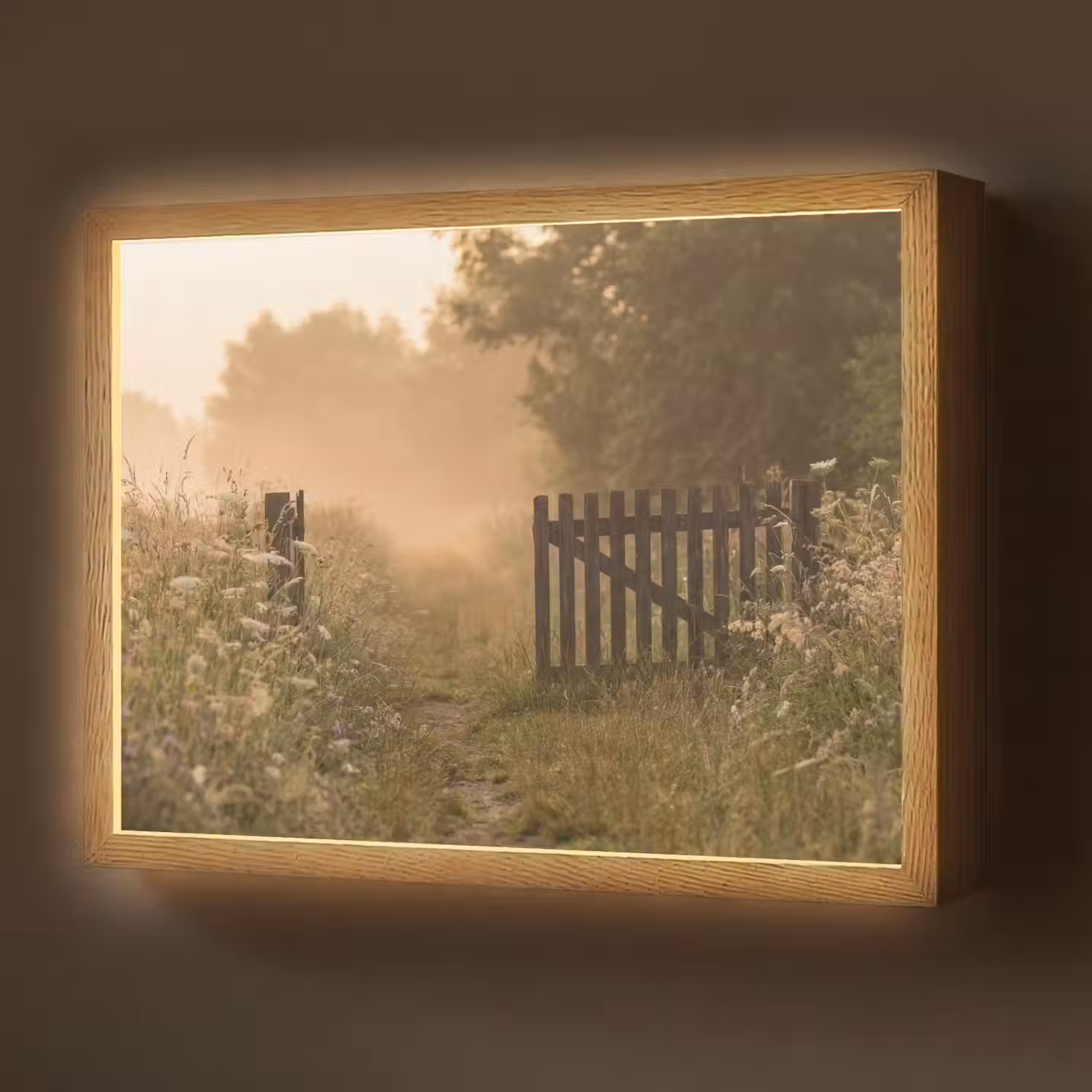 Hek - Natuur - Mist - Veld Light Box met batterij (Wandlamp) middel -z3d_website