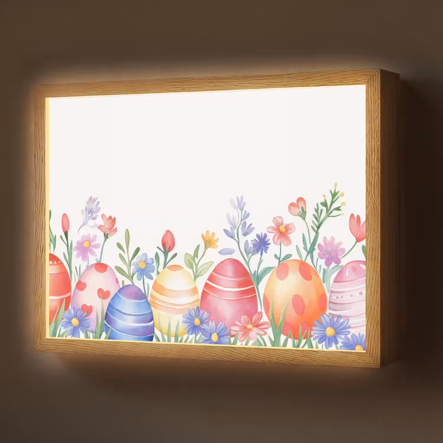 Bloementuin - Kleurrijk - Eieren Light Box met batterij (Wandlamp) middel -z3d_website