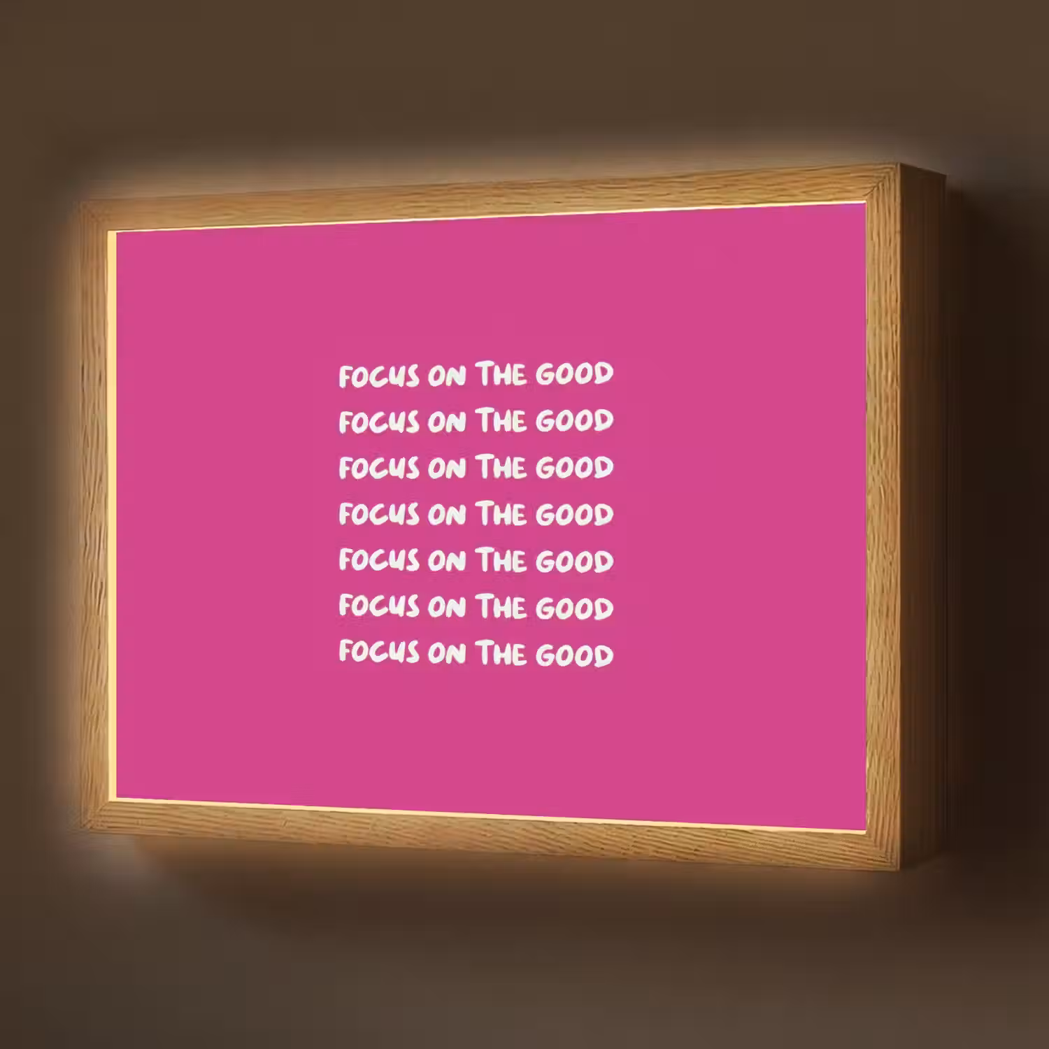 Focus on the good - Roze - wit Light Box met batterij (Wandlamp) middel -z3d_website