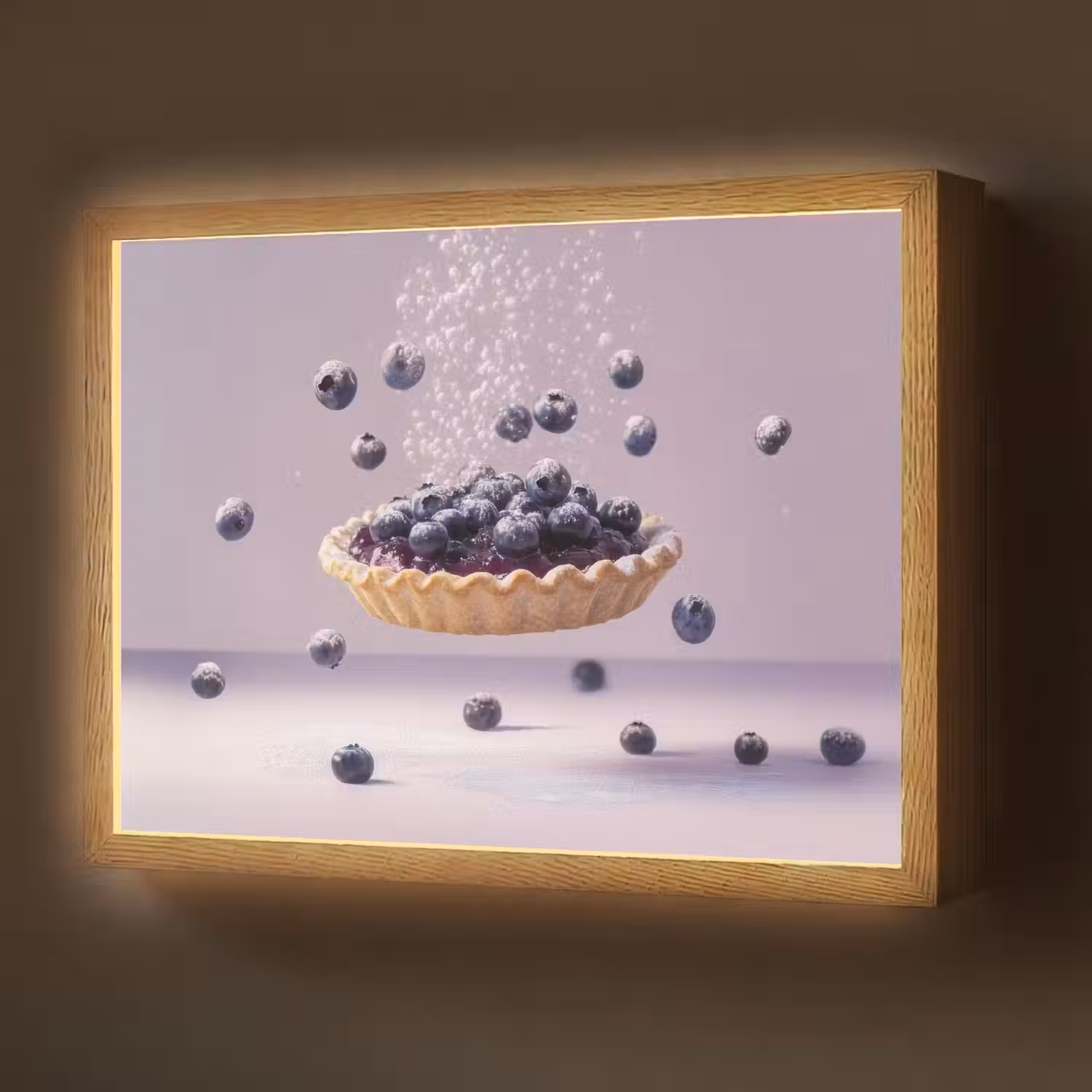 Eten - Taart - Bessen - Blauw Light Box met batterij (Wandlamp) middel -z3d_website