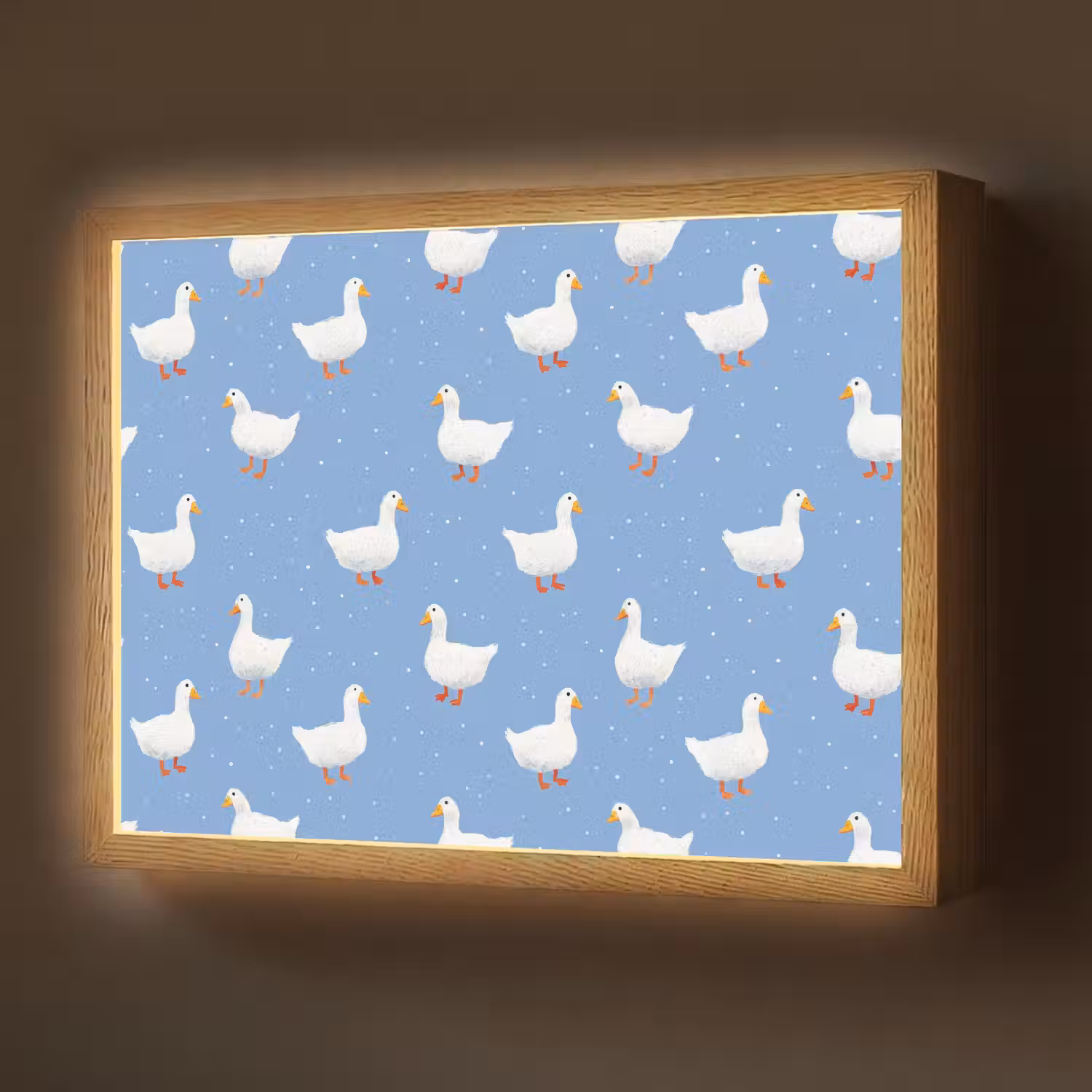 Ganzen - Elegant - Blauw Light Box met batterij (Wandlamp) middel 907 -z3d_website