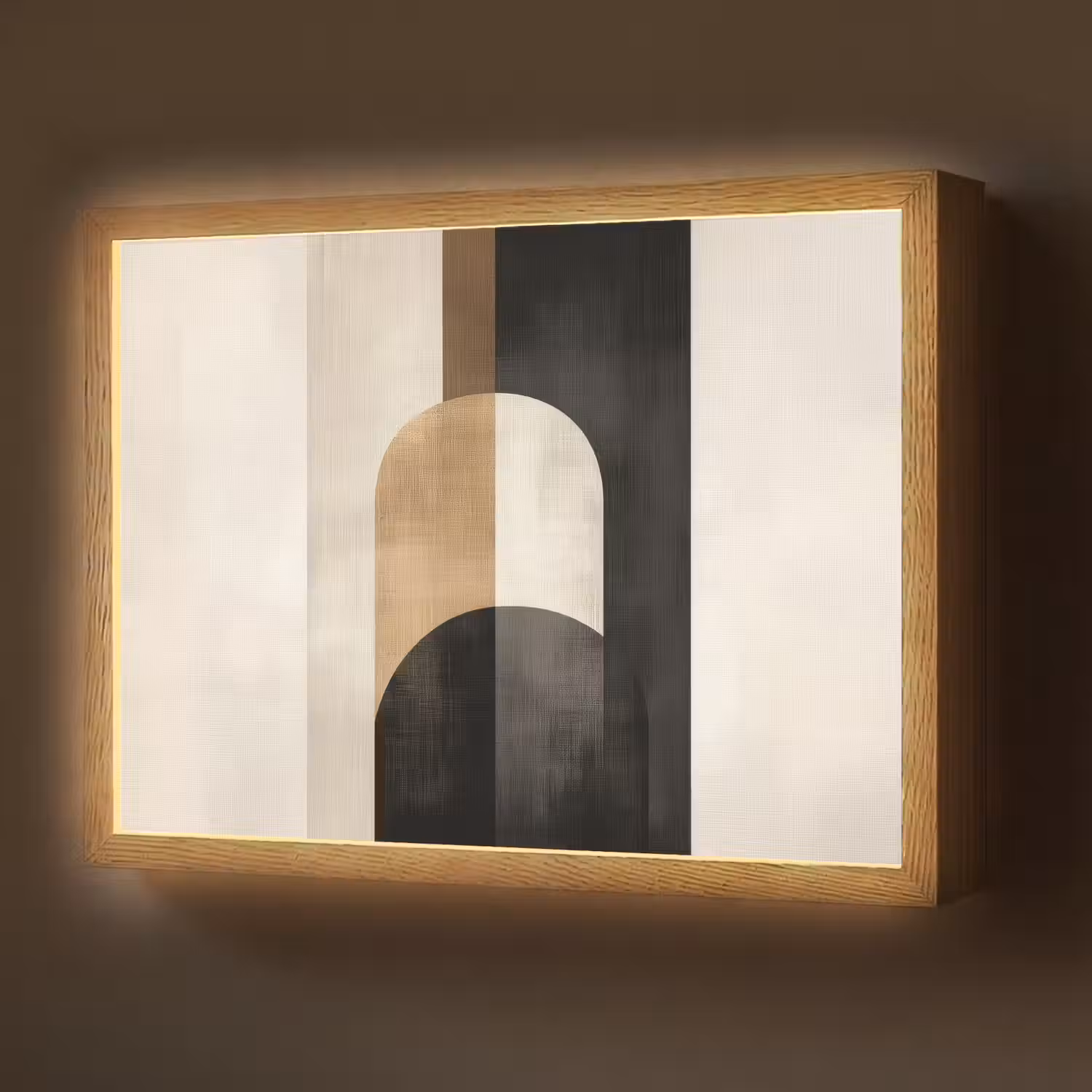 Geometrische - Vormen - Wit Light Box met batterij (Wandlamp) middel -z3d_website