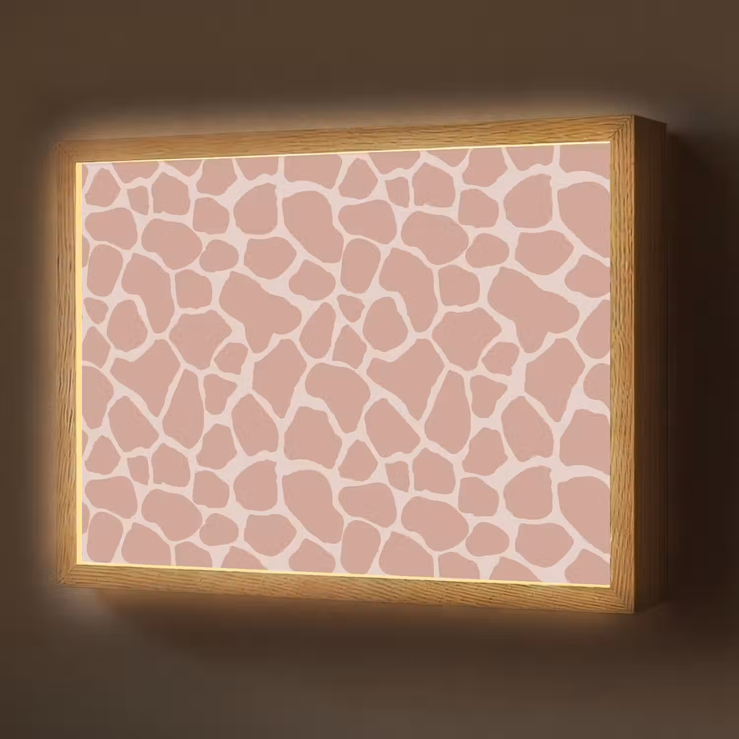 Giraffe - Lichtroze - Warm - Roze Light Box met batterij (Wandlamp) middel 907 -z3d_website