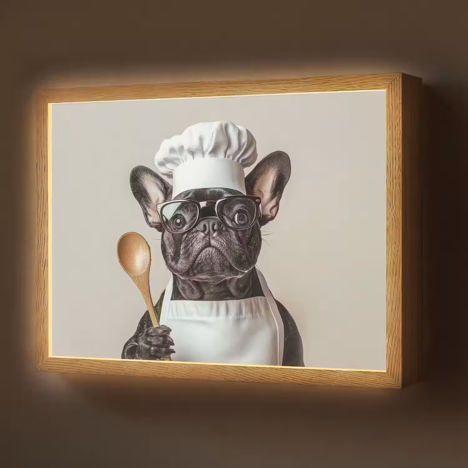 Bril - Hond - Kok Light Box met batterij (Wandlamp) middel -z3d_website