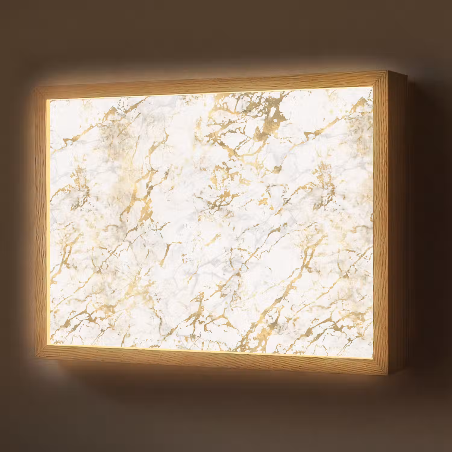 Goudspatten - Wit - Marmer Light Box met batterij (Wandlamp) middel 907 -z3d_website