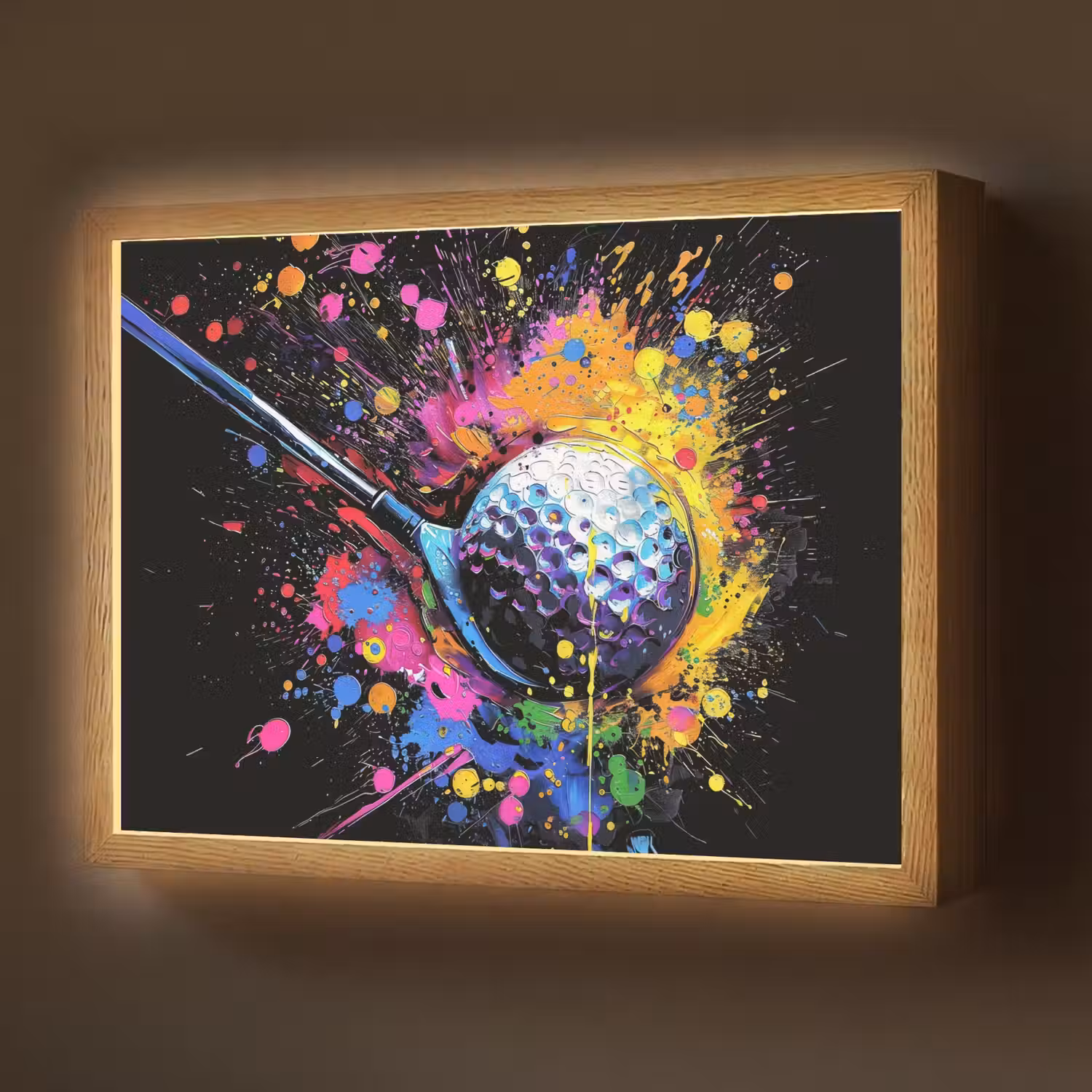 Graffiti - Sport - Golf - Golfclub Light Box met batterij (Wandlamp) middel -z3d_website
