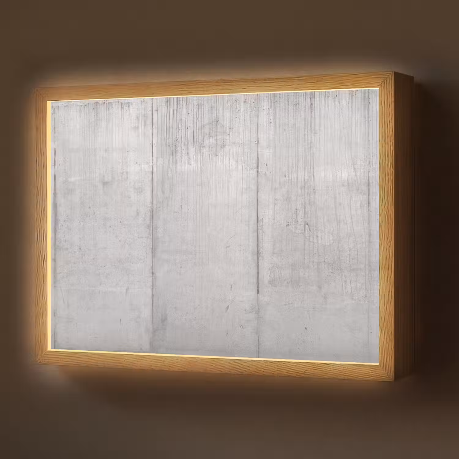 Grijs - Betonlook - Industrieel Light Box met batterij (Wandlamp) middel -z3d_website