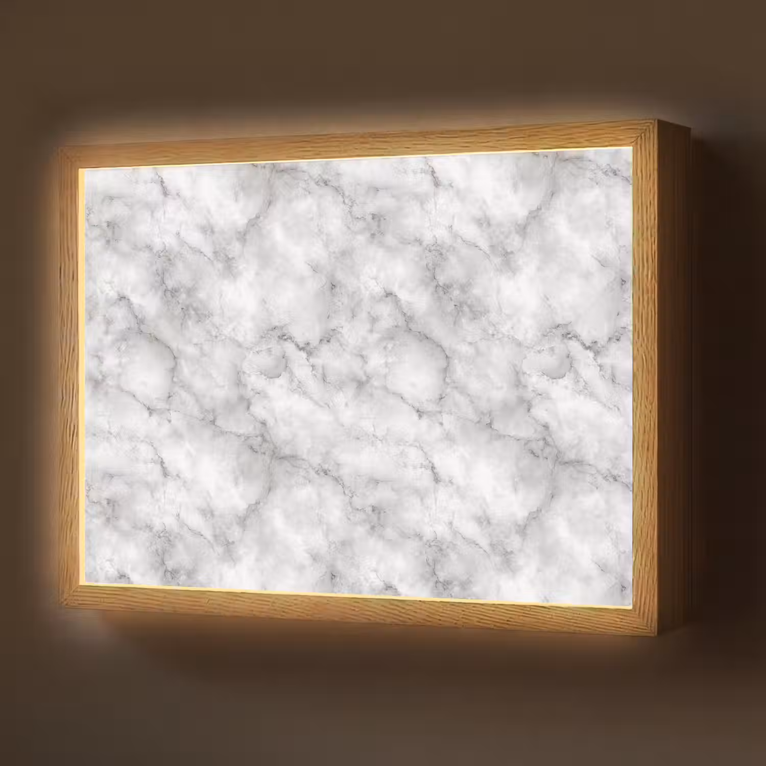 Grijs - Marmer - Klassiek - Aders Light Box met batterij (Wandlamp) middel 907 -z3d_website