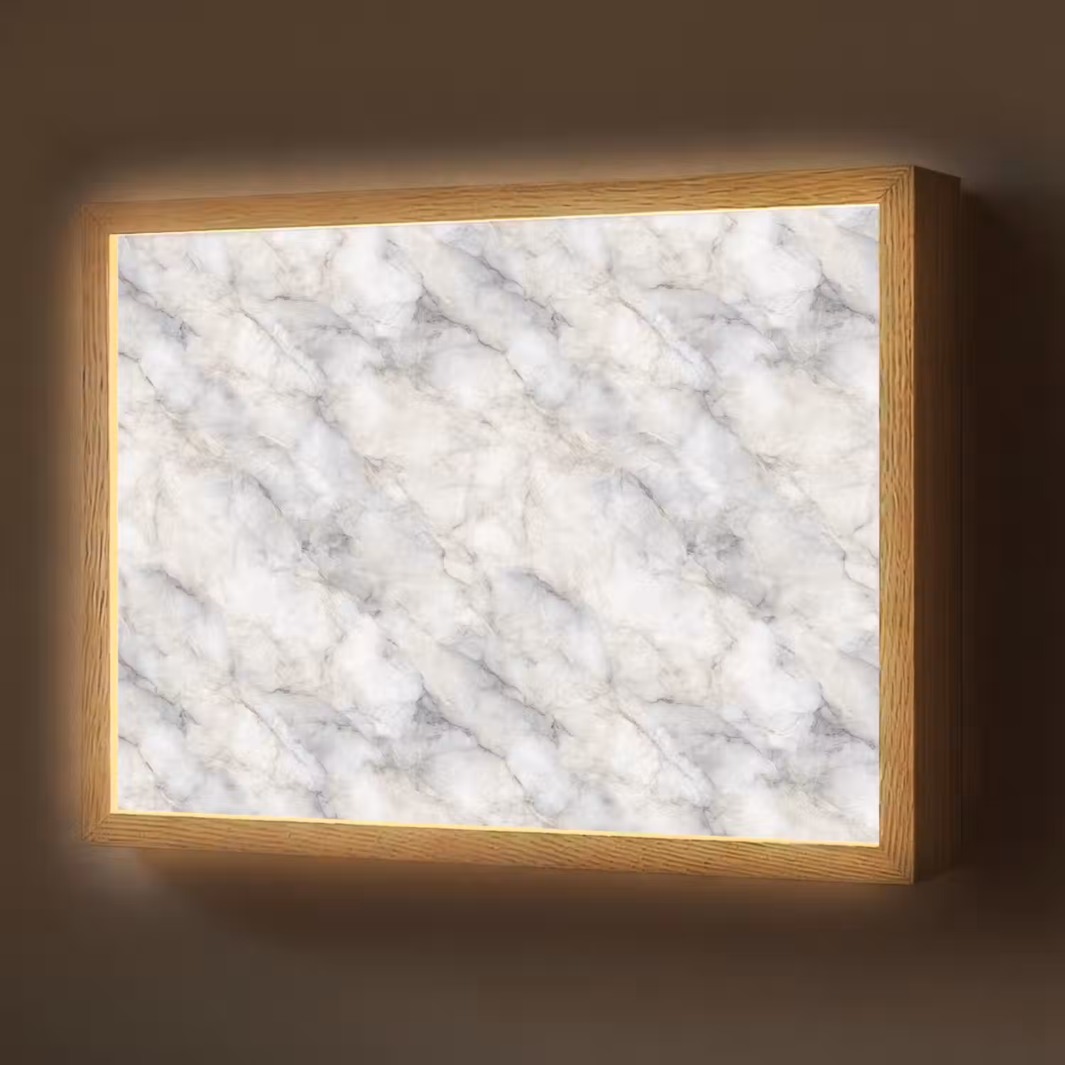 Grijs - Marmer - Gedetailleerd Light Box met batterij (Wandlamp) middel 907 -z3d_website
