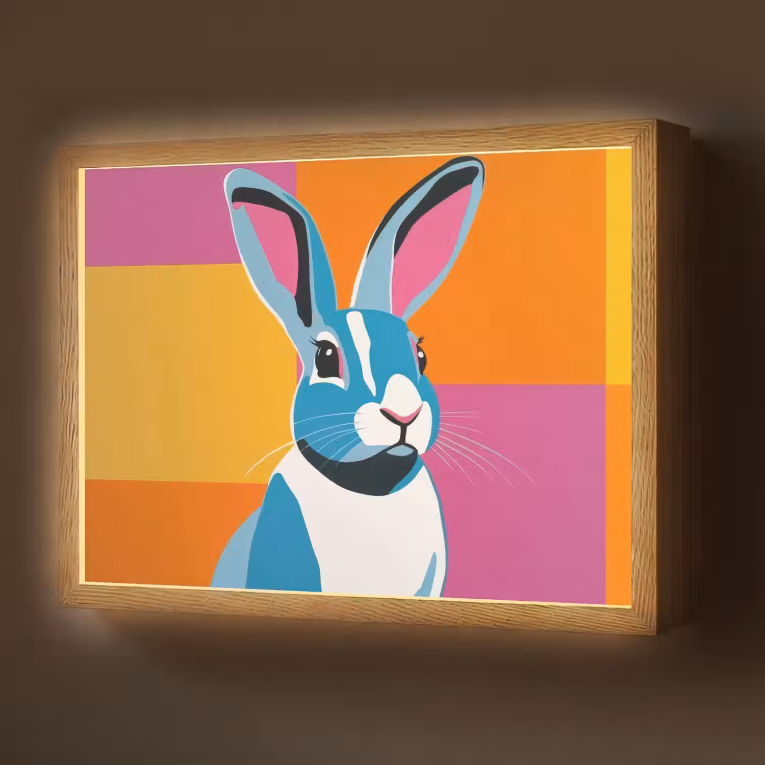 Haas - Kleurvakken - Oren - Roze Light Box met batterij (Wandlamp) middel -z3d_website