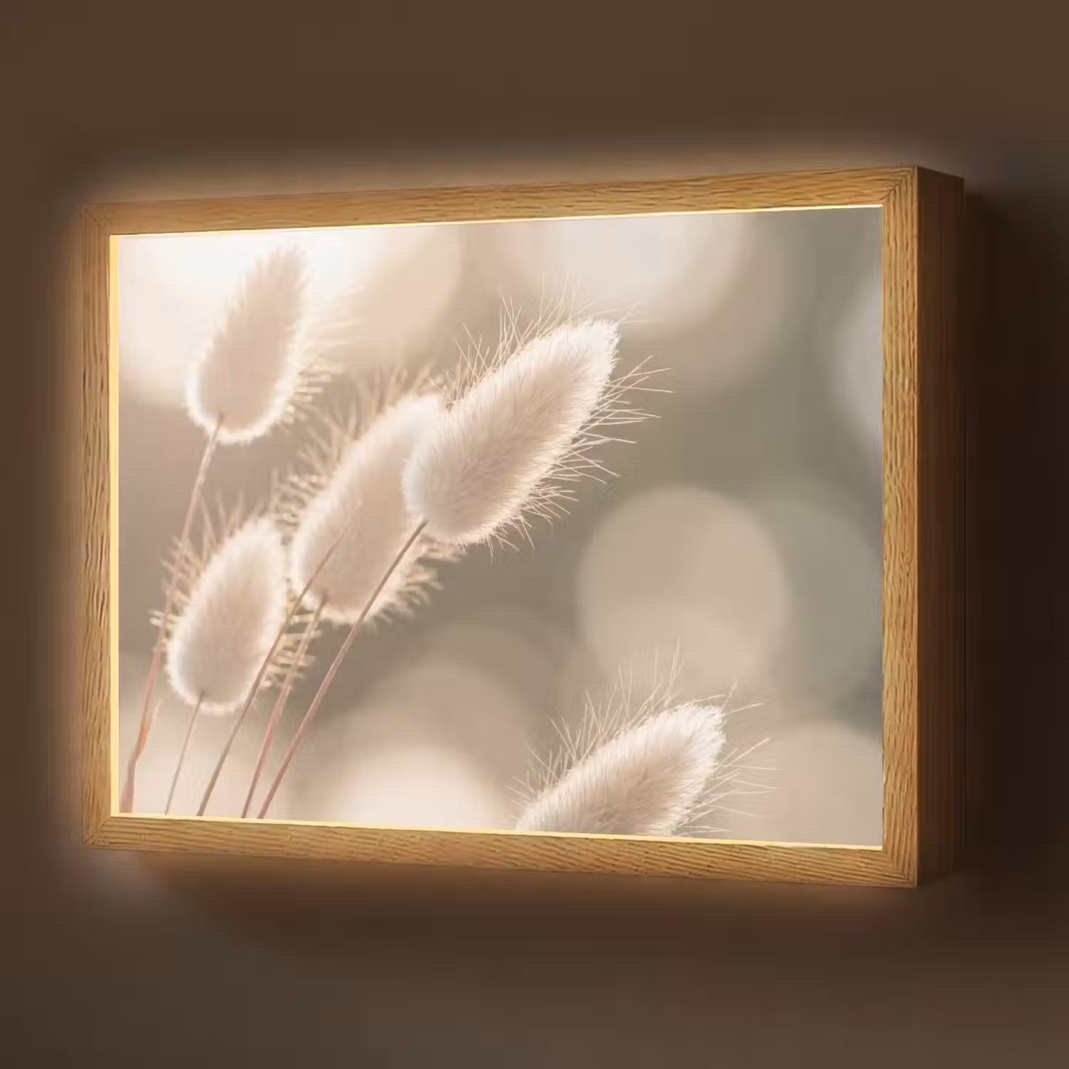 Hazestaartgras - Wit - Zonlicht Light Box met batterij (Wandlamp) middel -z3d_website
