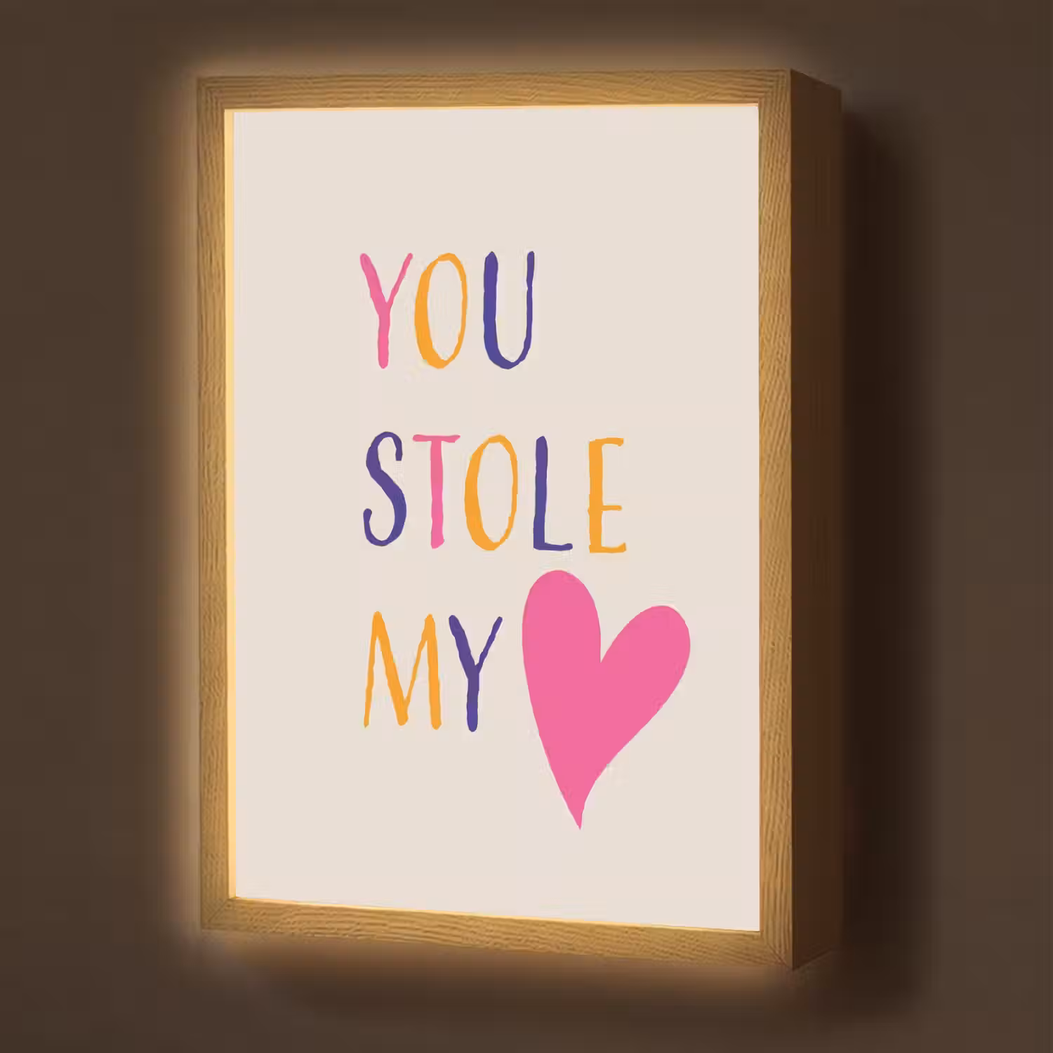 Hart - Valentijn - Tekst Light Box met batterij (Wandlamp) middel -z3d_website