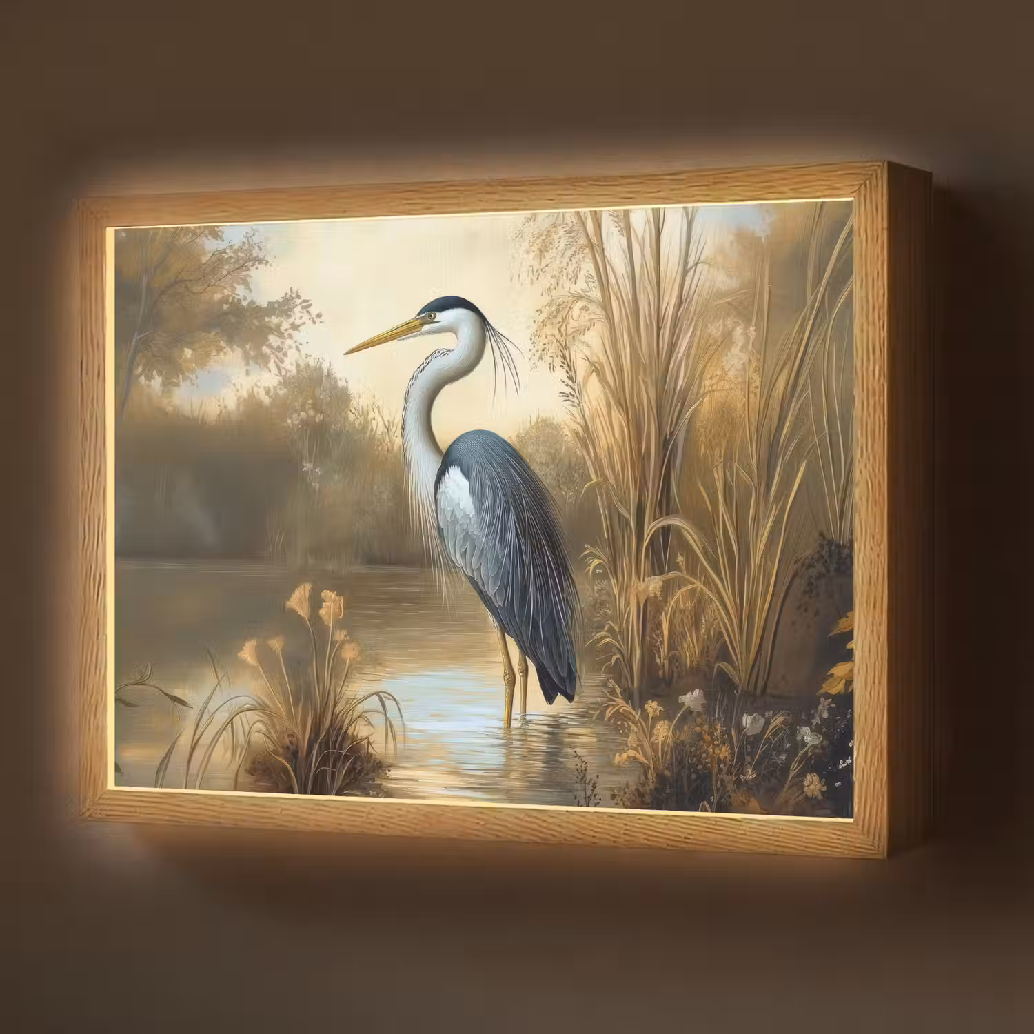 Reiger - Water - Planten Light Box met batterij (Wandlamp) middel -z3d_website
