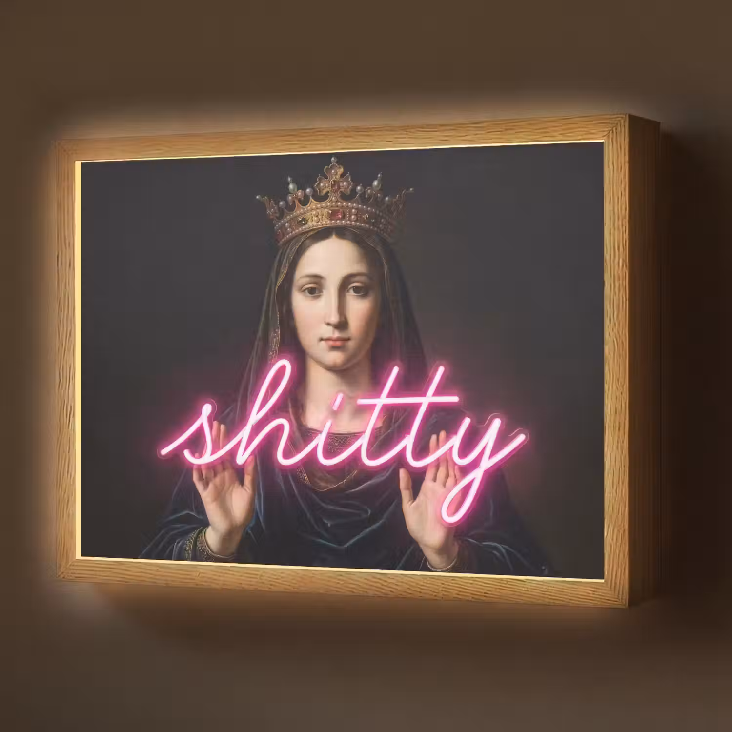 Ironisch - Tekst - Neon Light Box met batterij (Wandlamp) middel -z3d_website