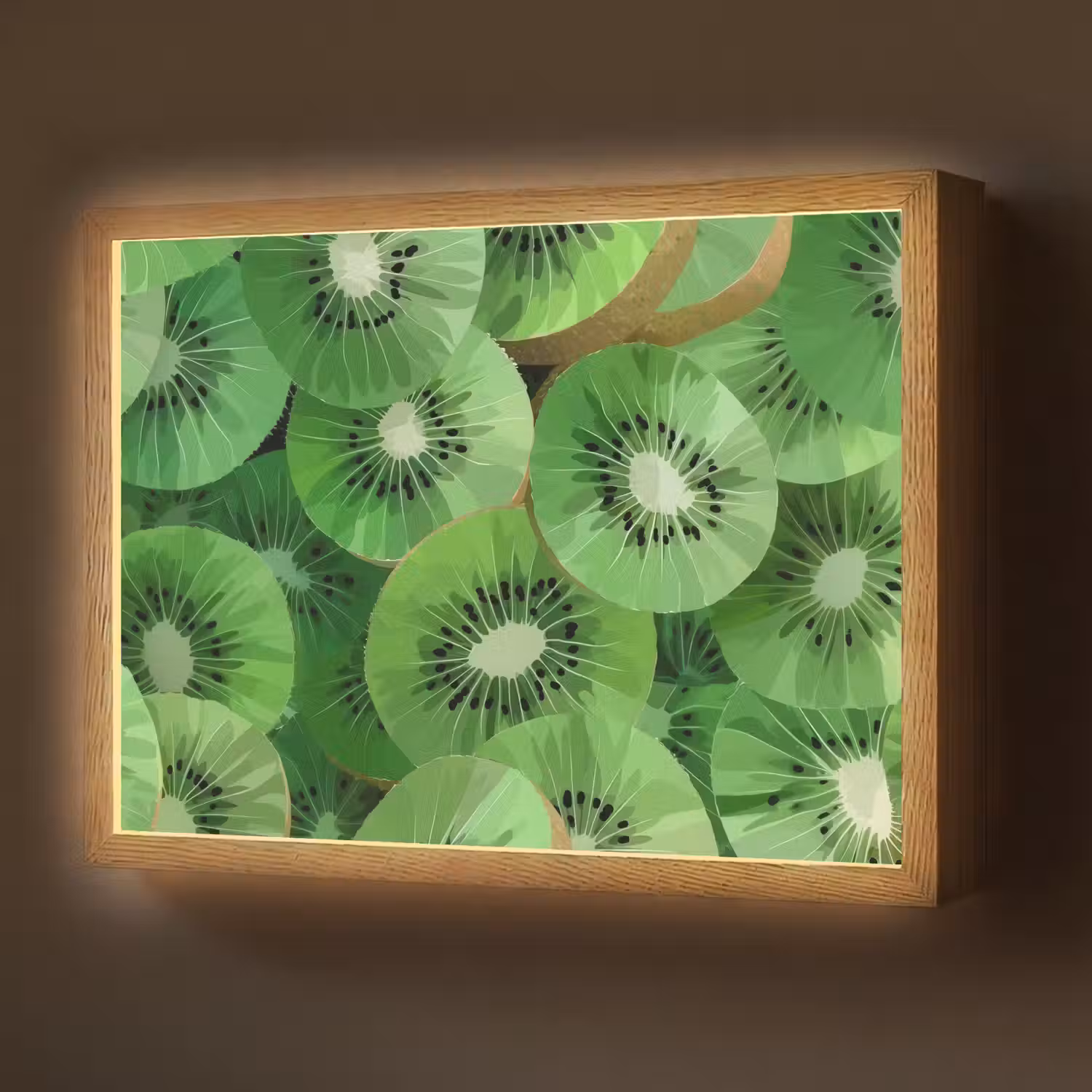Kiwi - Groen - Pitten Light Box met batterij (Wandlamp) middel -z3d_website