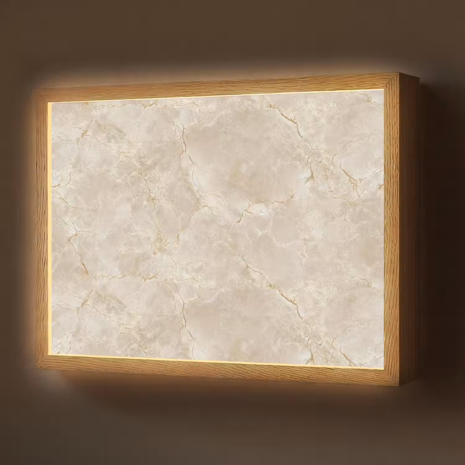 Lichtbeige - Marmer - Aders Light Box met batterij (Wandlamp) middel 907 -z3d_website
