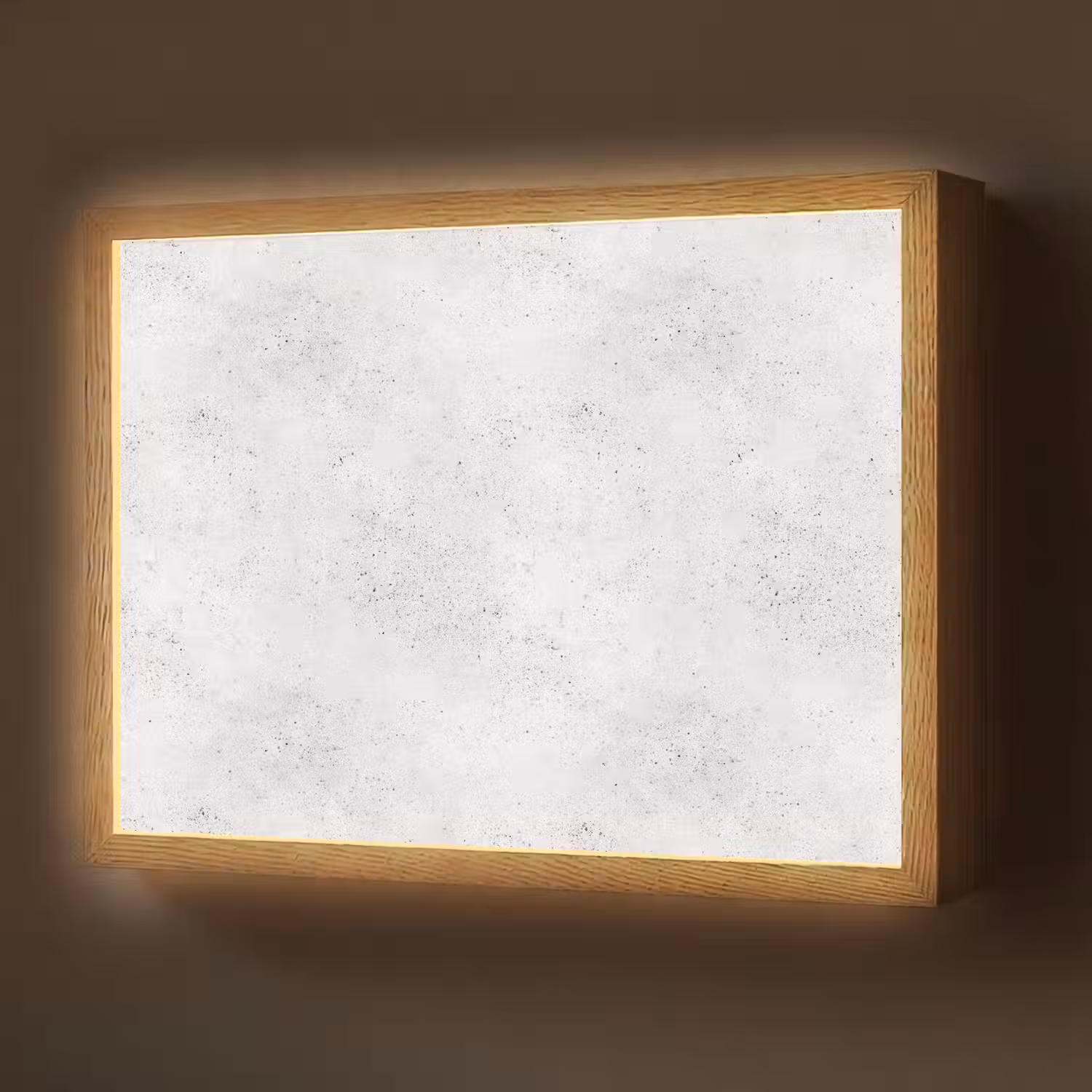 Lichtgrijs - Betonstructuur - Subtiel Light Box met batterij (Wandlamp) middel 907 -z3d_website