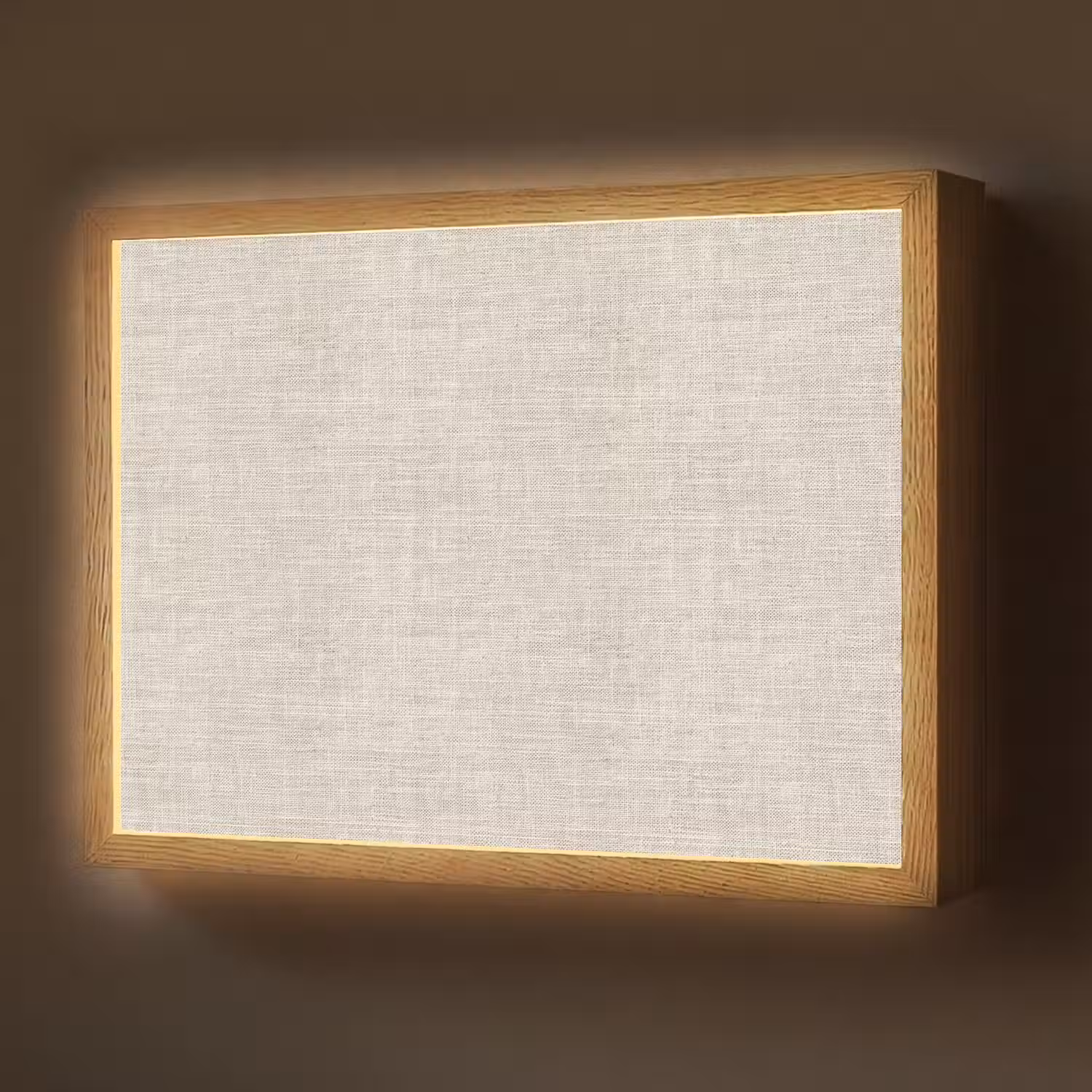 Linnen - Textuur - Beige Light Box met batterij (Wandlamp) middel 907 -z3d_website