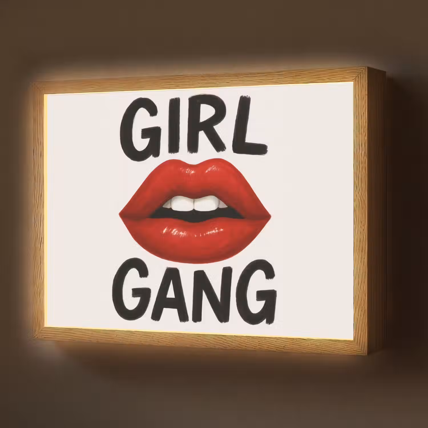 Lip - Girl - Rood - Letters Light Box met batterij (Wandlamp) middel -z3d_website