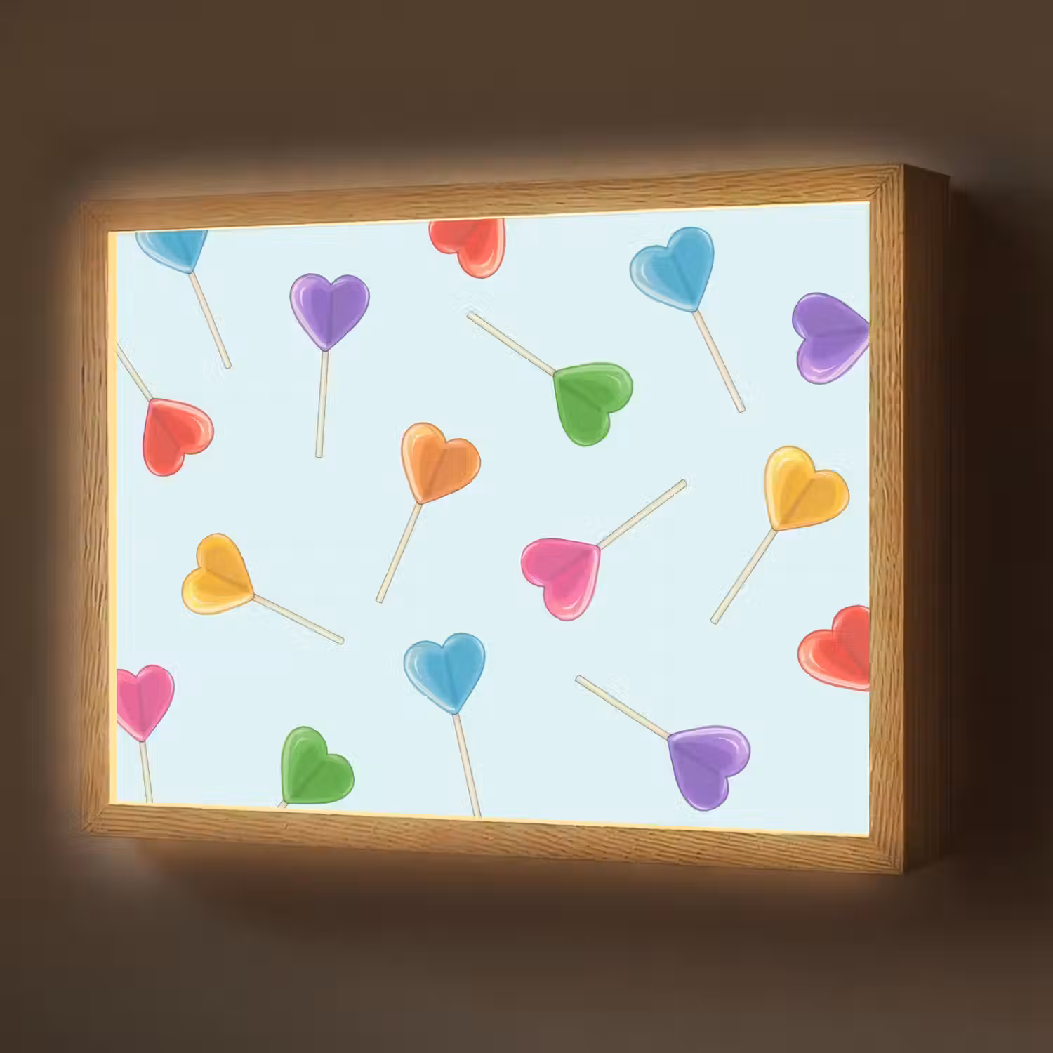 Lolly - Regenboog - Snoep Light Box met batterij (Wandlamp) middel -z3d_website