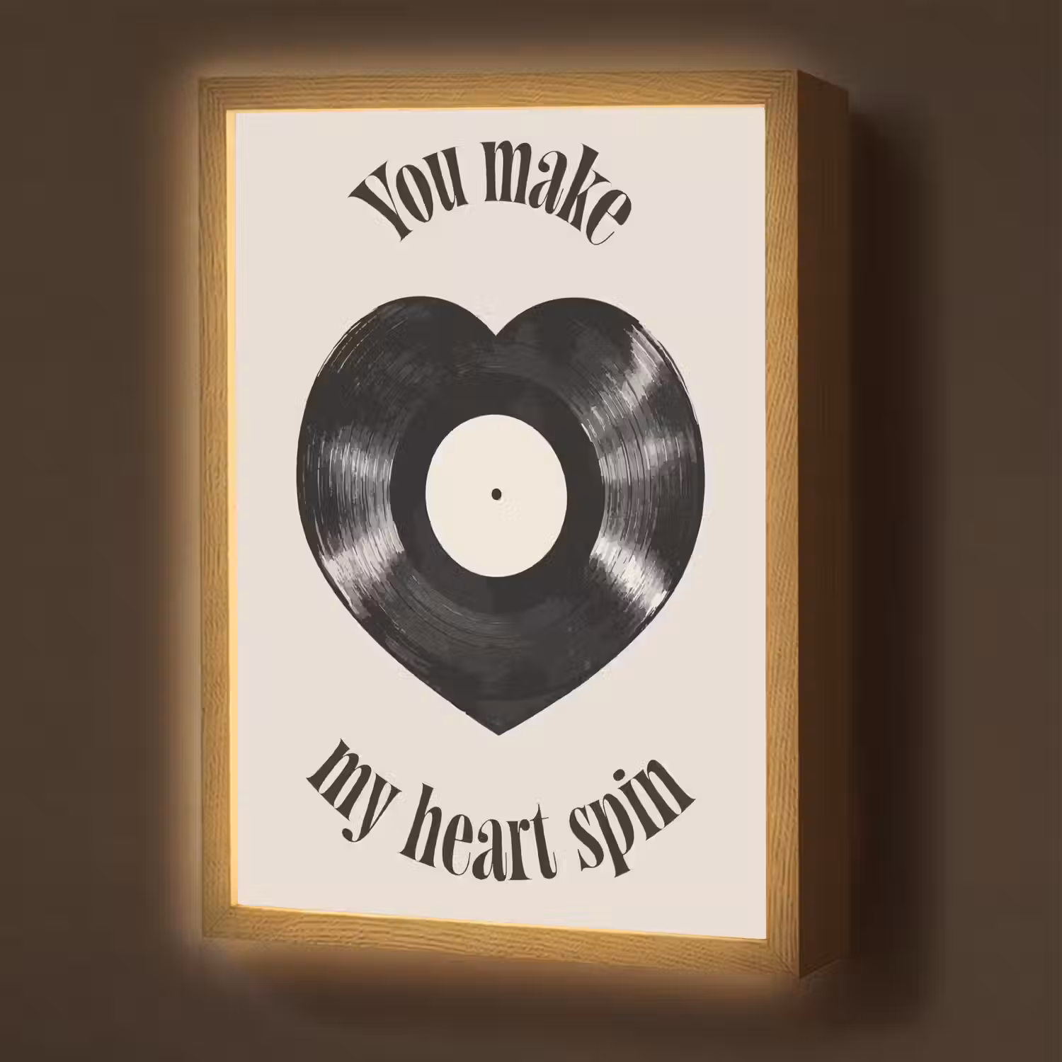 Love - Muziek - Quote Light Box met batterij (Wandlamp) middel -z3d_website
