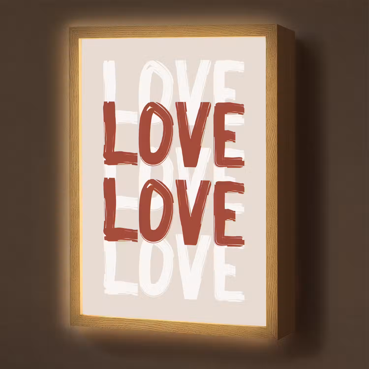 Love - Rood - Tekst Light Box met batterij (Wandlamp) middel -z3d_website