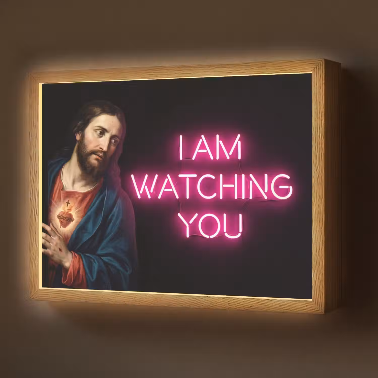 Man - Tekst - Neon Light Box met batterij (Wandlamp) middel -z3d_website