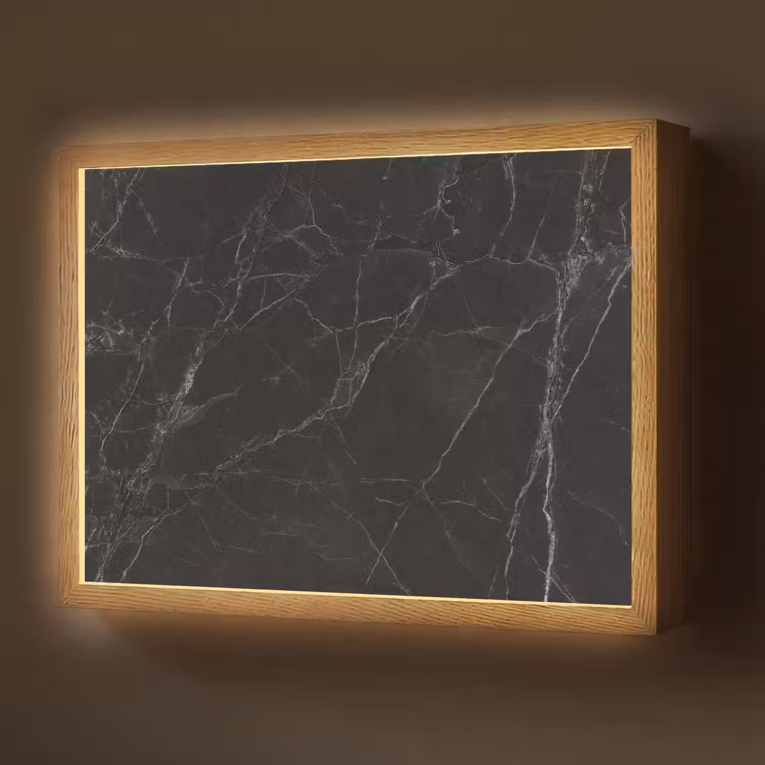 Marmer - Zwart Light Box met batterij (Wandlamp) middel -z3d_website
