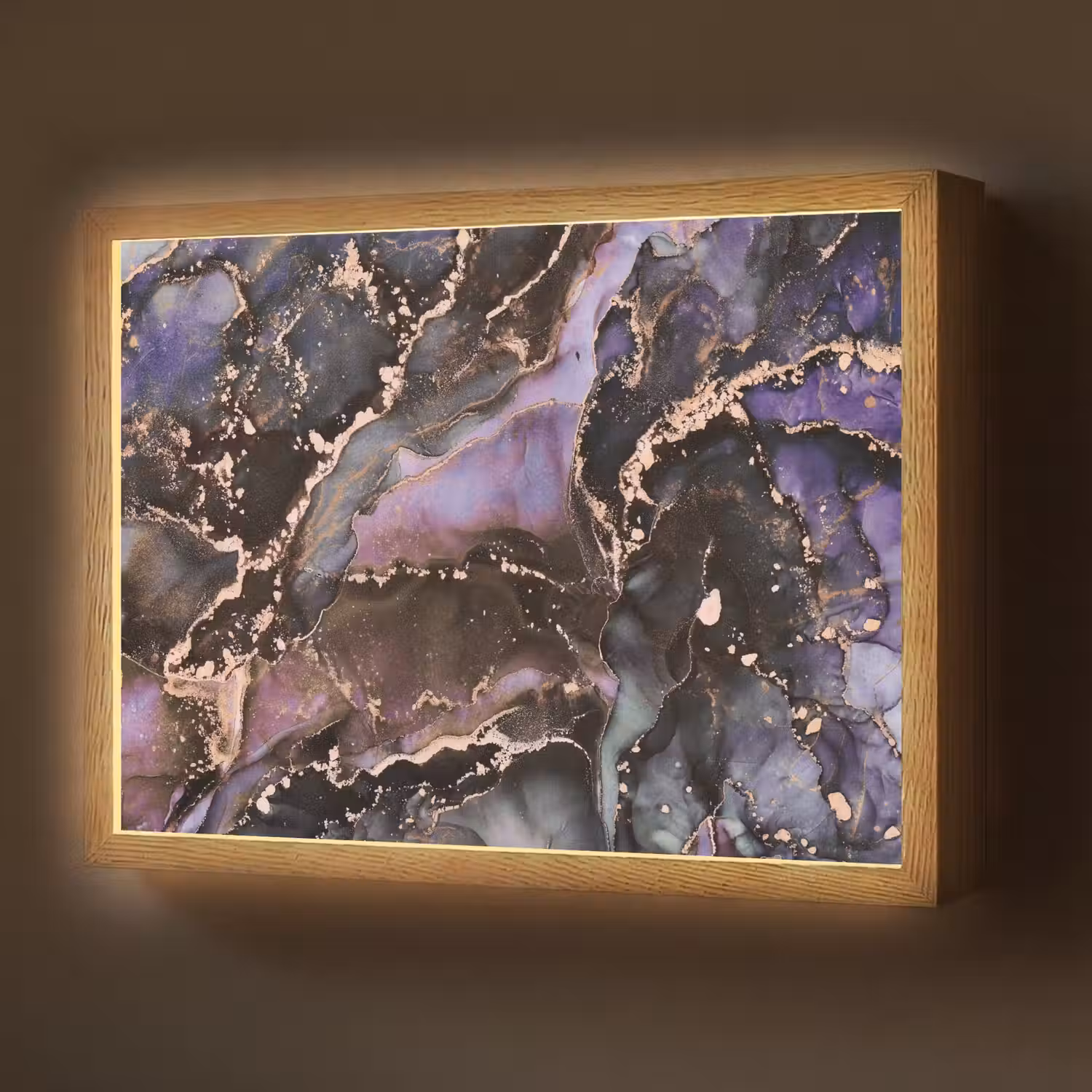 Marmer - Goud - Roze Light Box met batterij (Wandlamp) middel -z3d_website