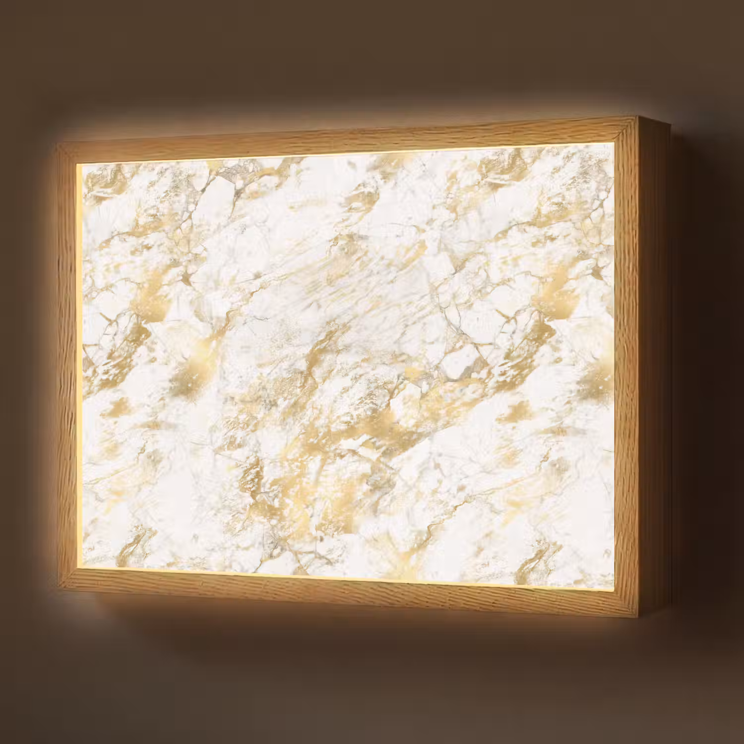 Marmer - Goud - Structuur Light Box met batterij (Wandlamp) middel 907 -z3d_website