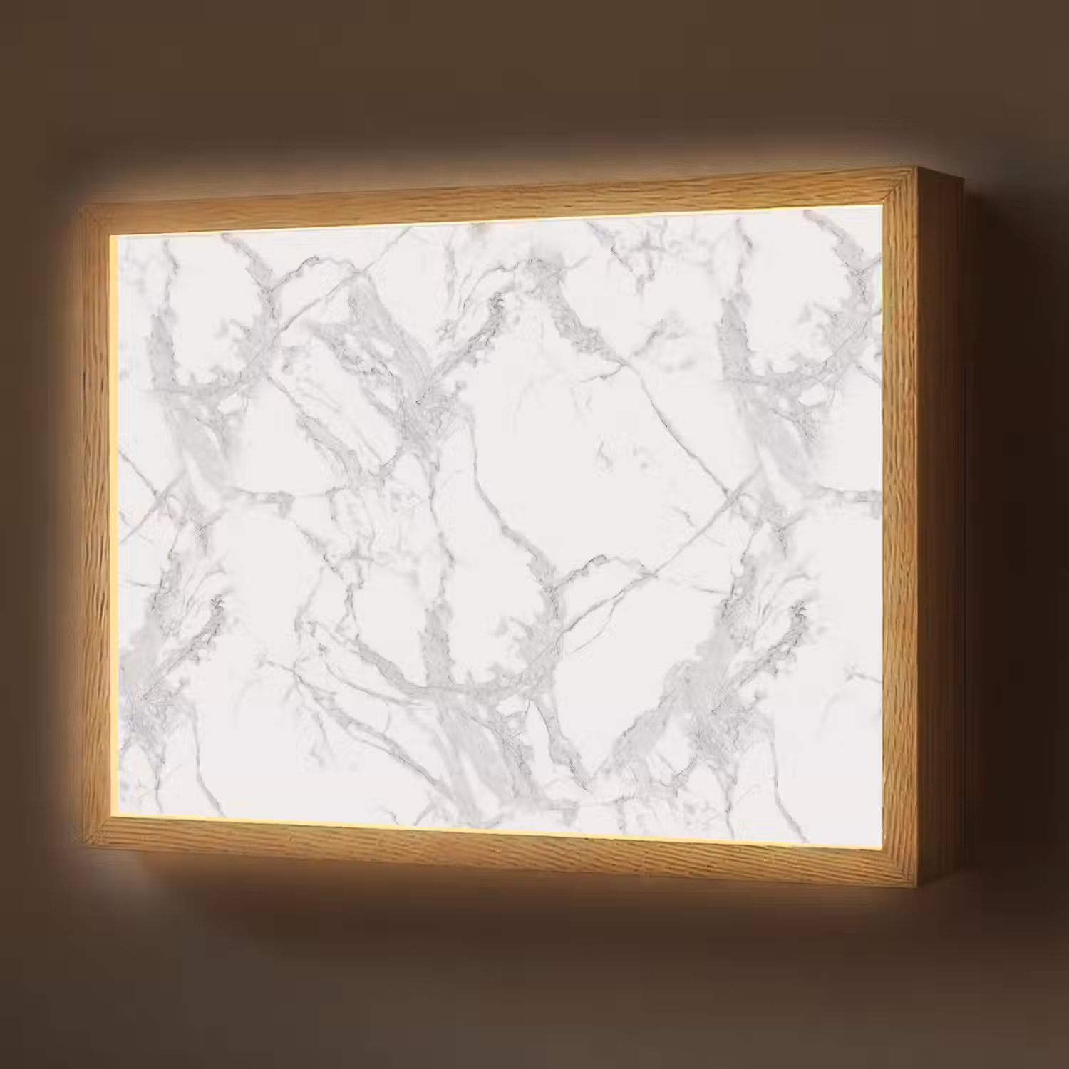 Marmer - Zuiver - Grijs - Aders Light Box met batterij (Wandlamp) middel 907 -z3d_website