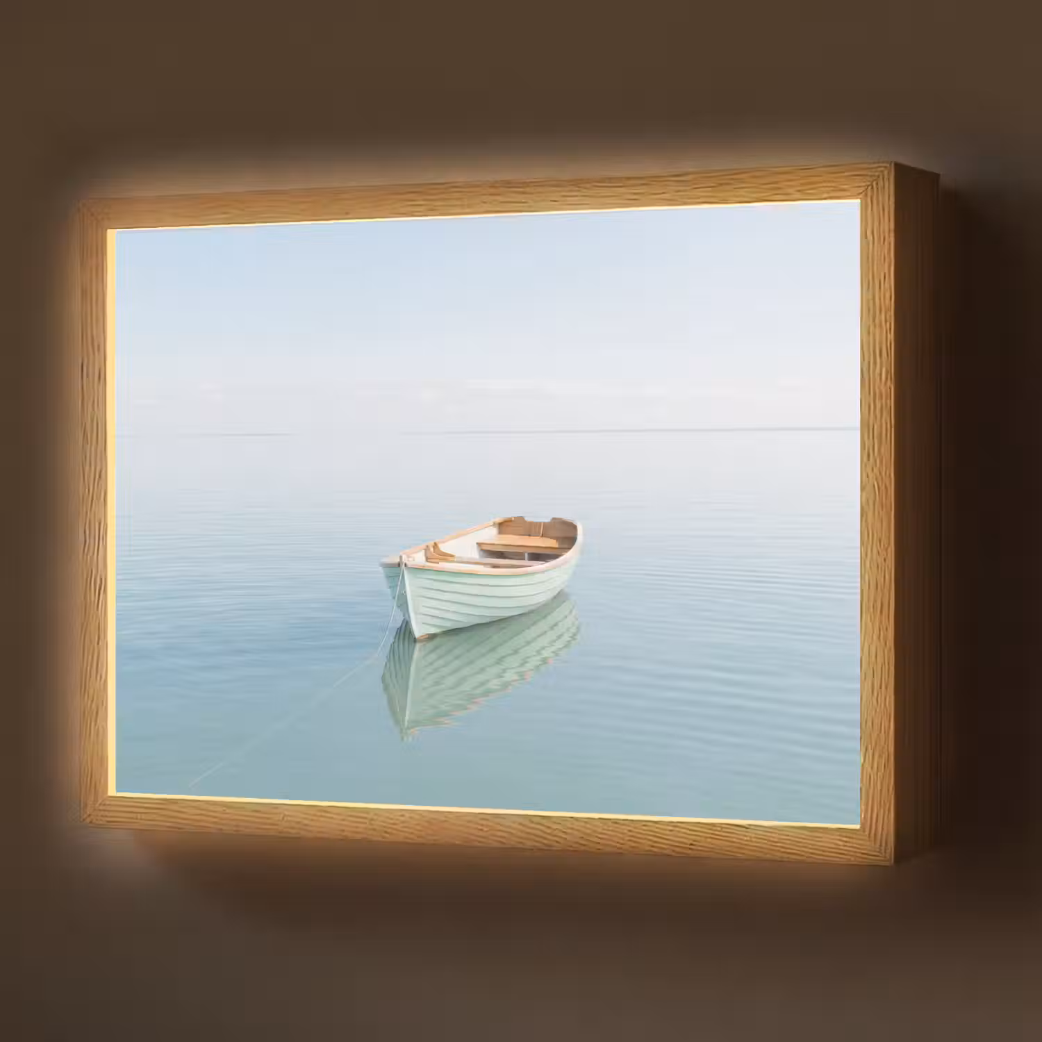 Minimalistisch - Boot - Zee Light Box met batterij (Wandlamp) middel -z3d_website