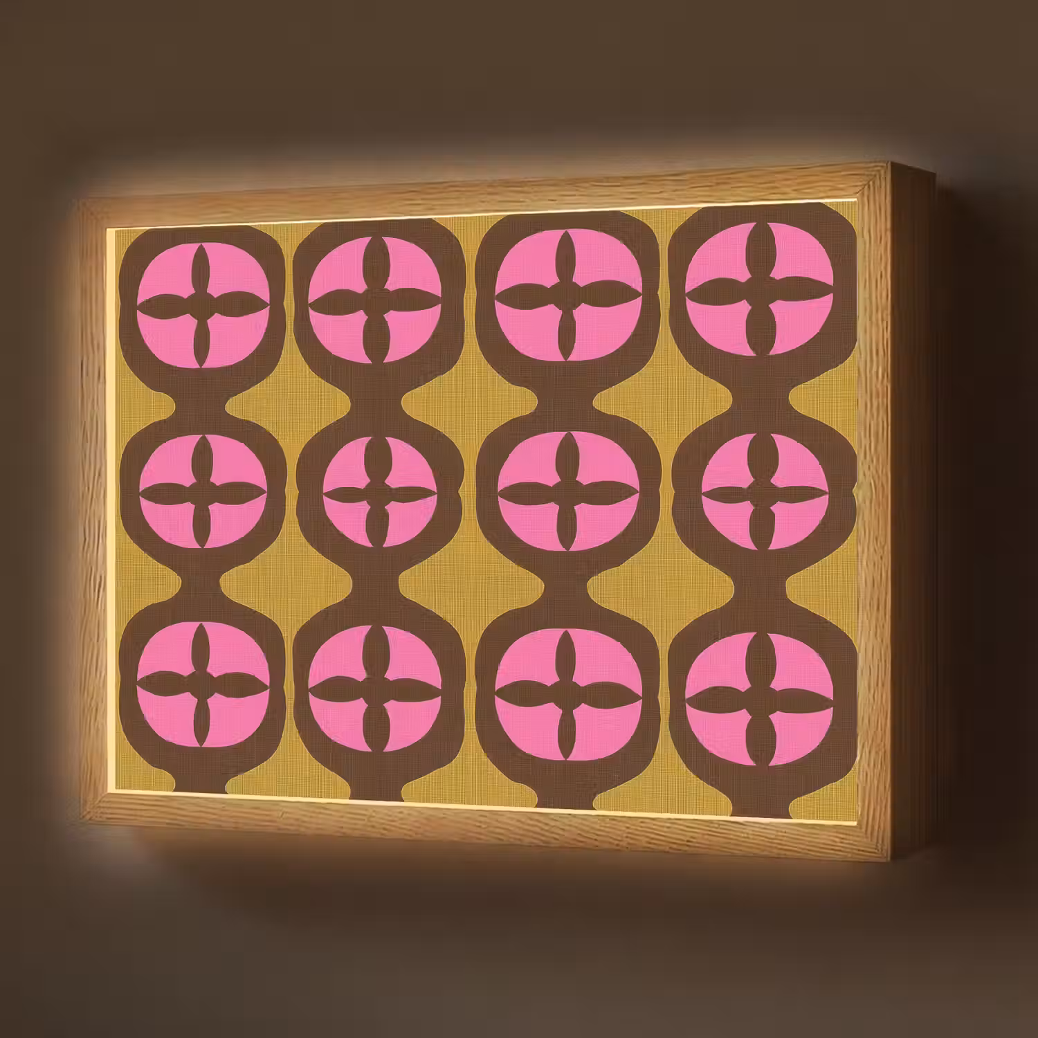 Modern - Patroon - Roze Light Box met batterij (Wandlamp) middel 907 -z3d_website