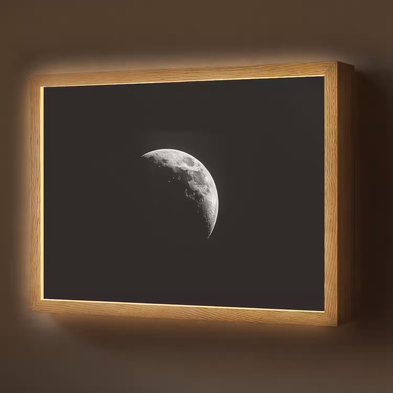 Maan - Hemel - Zwart - Schaduw Light Box met batterij (Wandlamp) middel -z3d_website