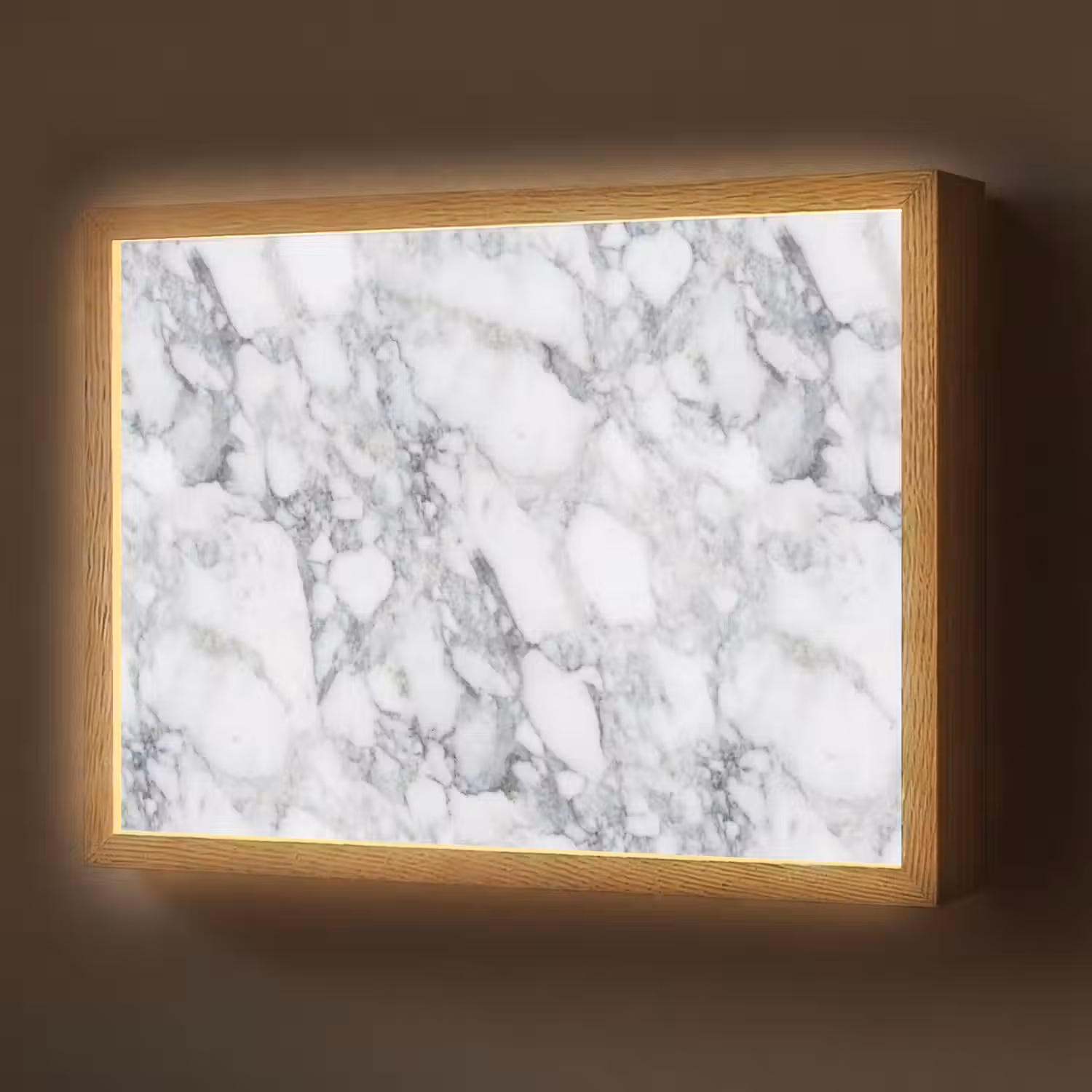 Mozaïek - Marmer - Wit - Onregelmatig Light Box met batterij (Wandlamp) middel 907 -z3d_website