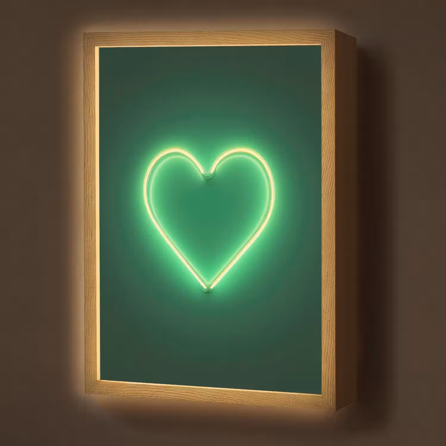 Neon - Groen - Licht Light Box met batterij (Wandlamp) middel -z3d_website