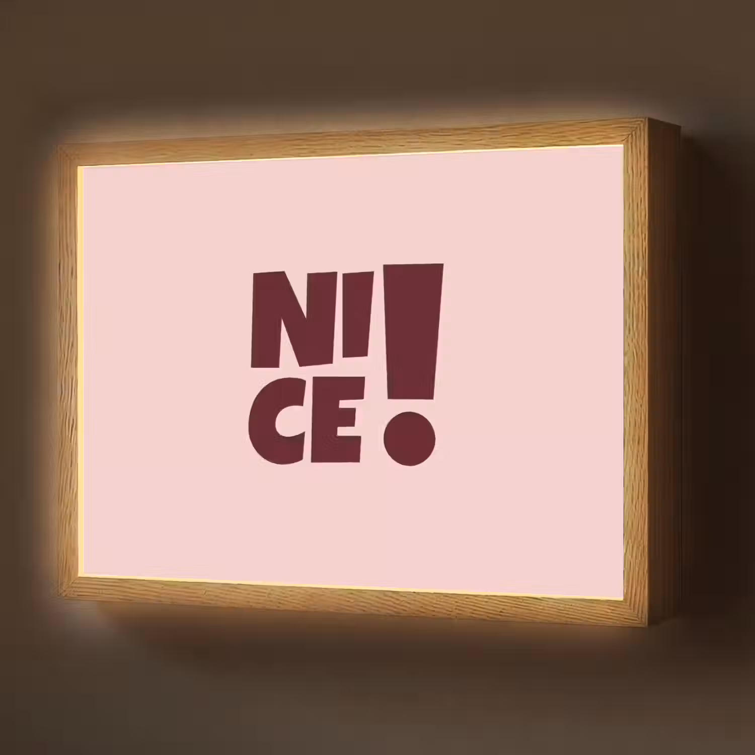 Nice - Uitroepteken - Roze Light Box met batterij (Wandlamp) middel -z3d_website