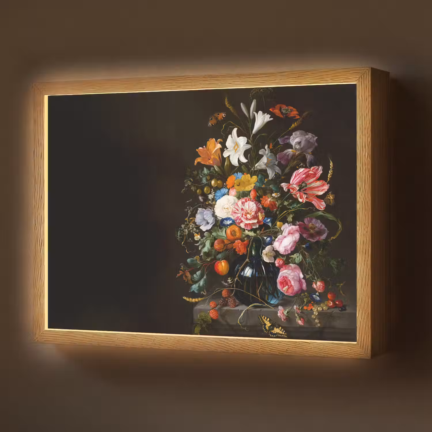 Oude meesters - Kunst - Vaas met bloemen - Jan Davidsz de Heem Light Box met batterij (Wandlamp) middel -z3d_website