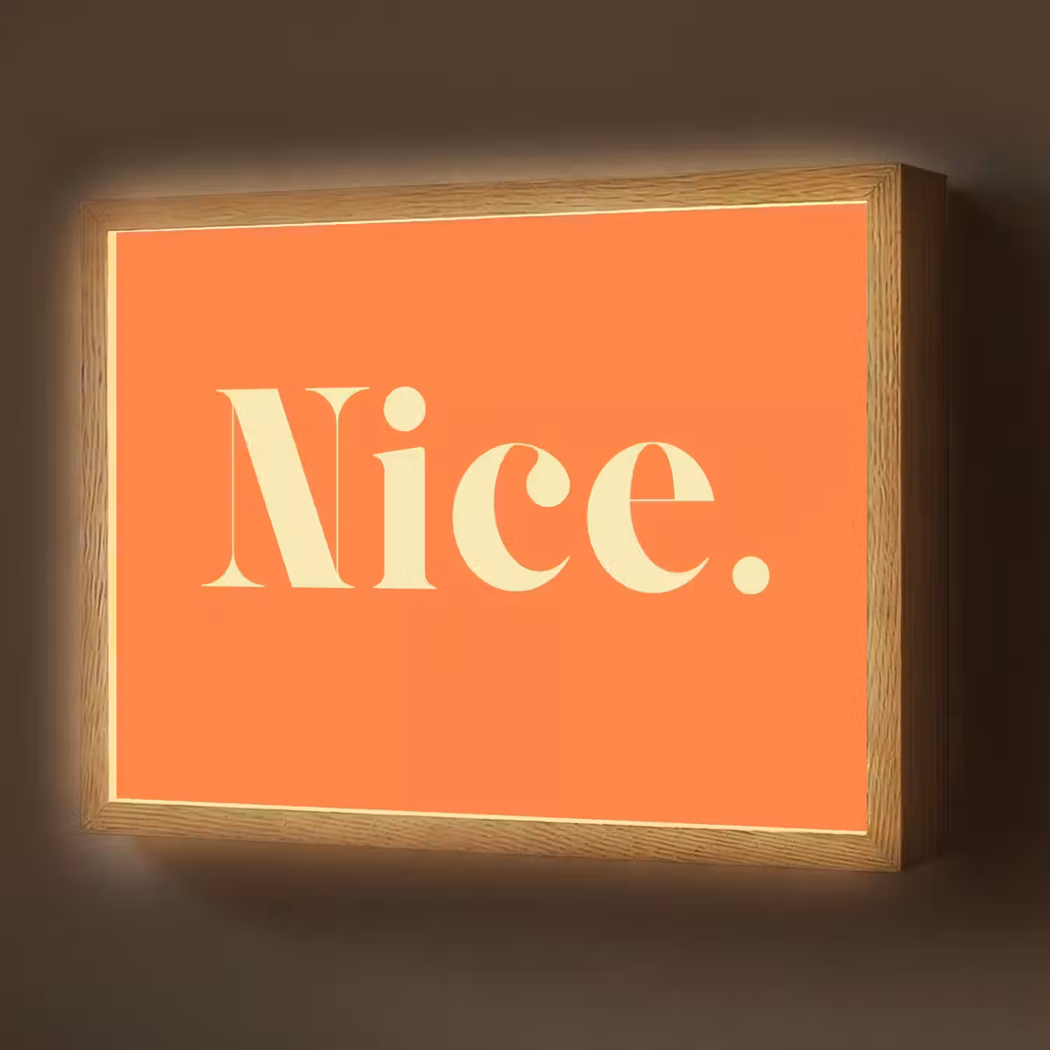 Oranje - Gebroken wit - Nice Light Box met batterij (Wandlamp) middel -z3d_website