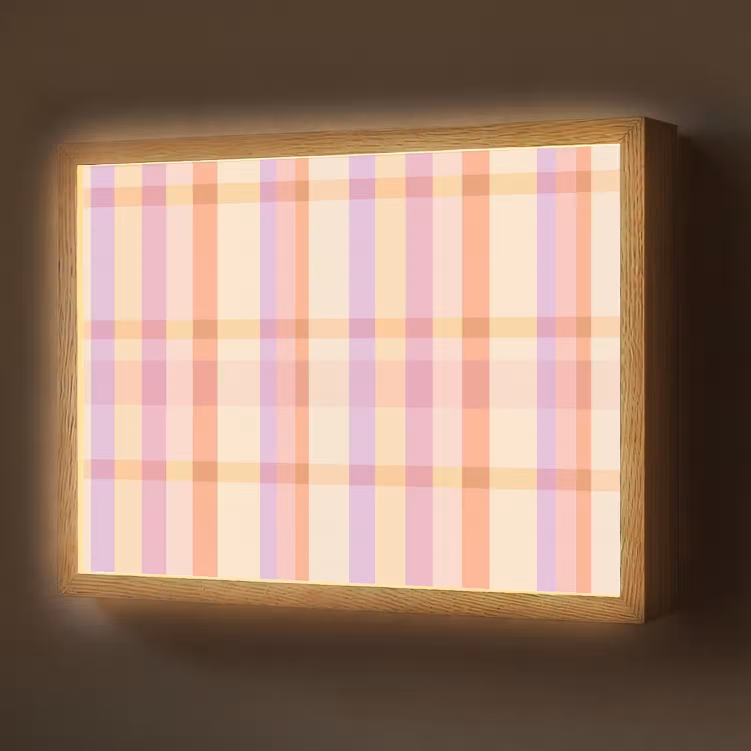 Pastel - uitpatroon - Geometrisch Light Box met batterij (Wandlamp) middel 907 -z3d_website