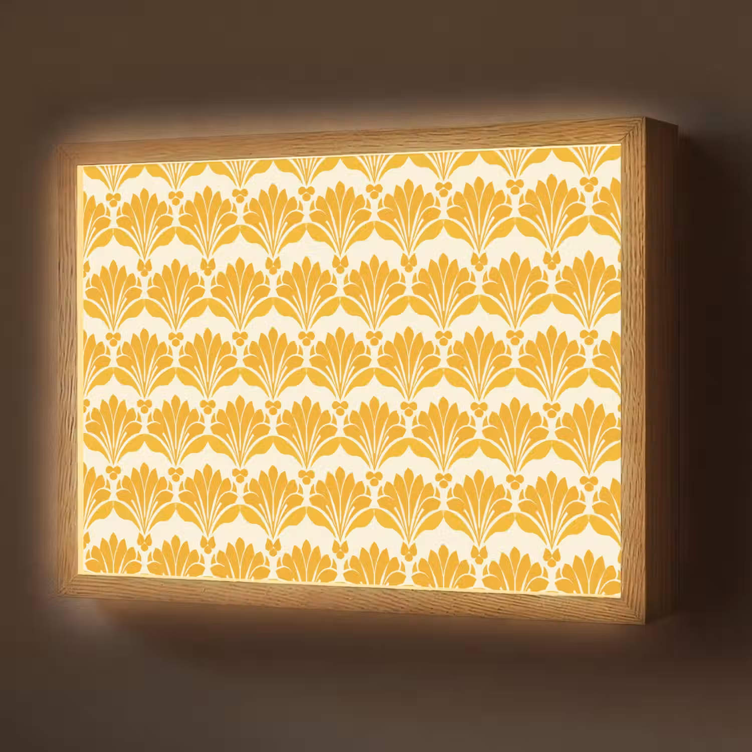 Patroon - Motief - Geel Light Box met batterij (Wandlamp) middel 907 -z3d_website