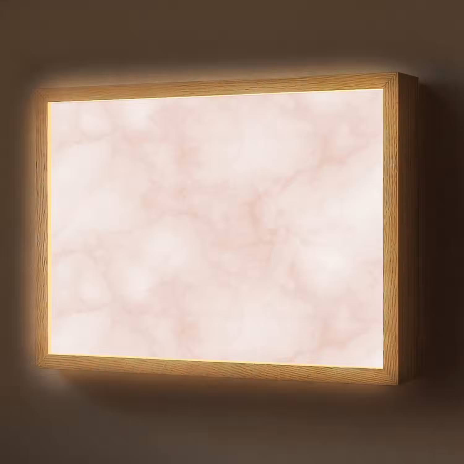 Roze - Marmer - Crème Light Box met batterij (Wandlamp) middel 907 -z3d_website